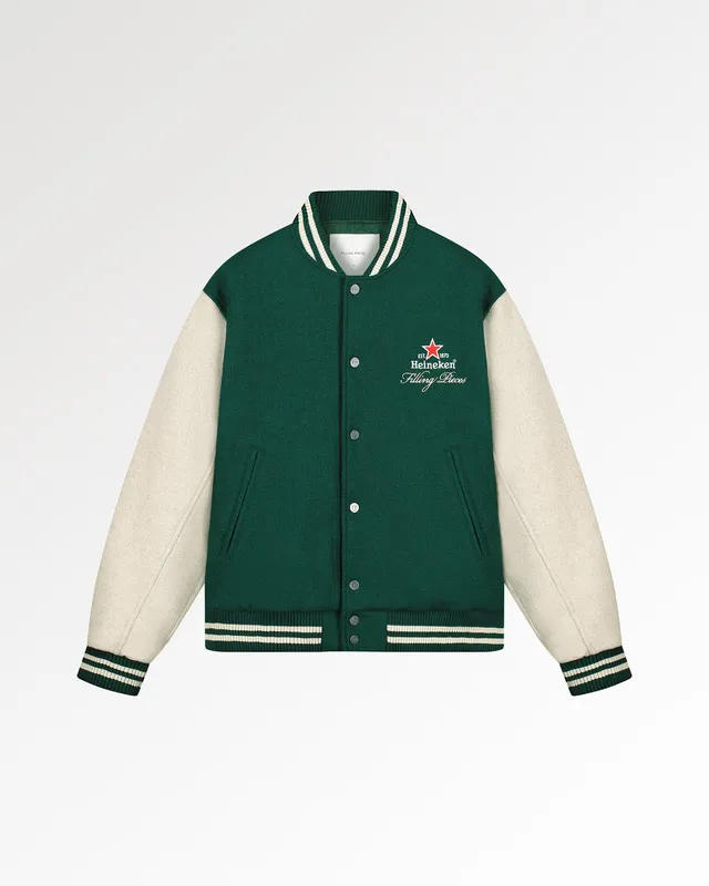 Filling Pieces Varsity Heineken Logo veste Green / Off White laine