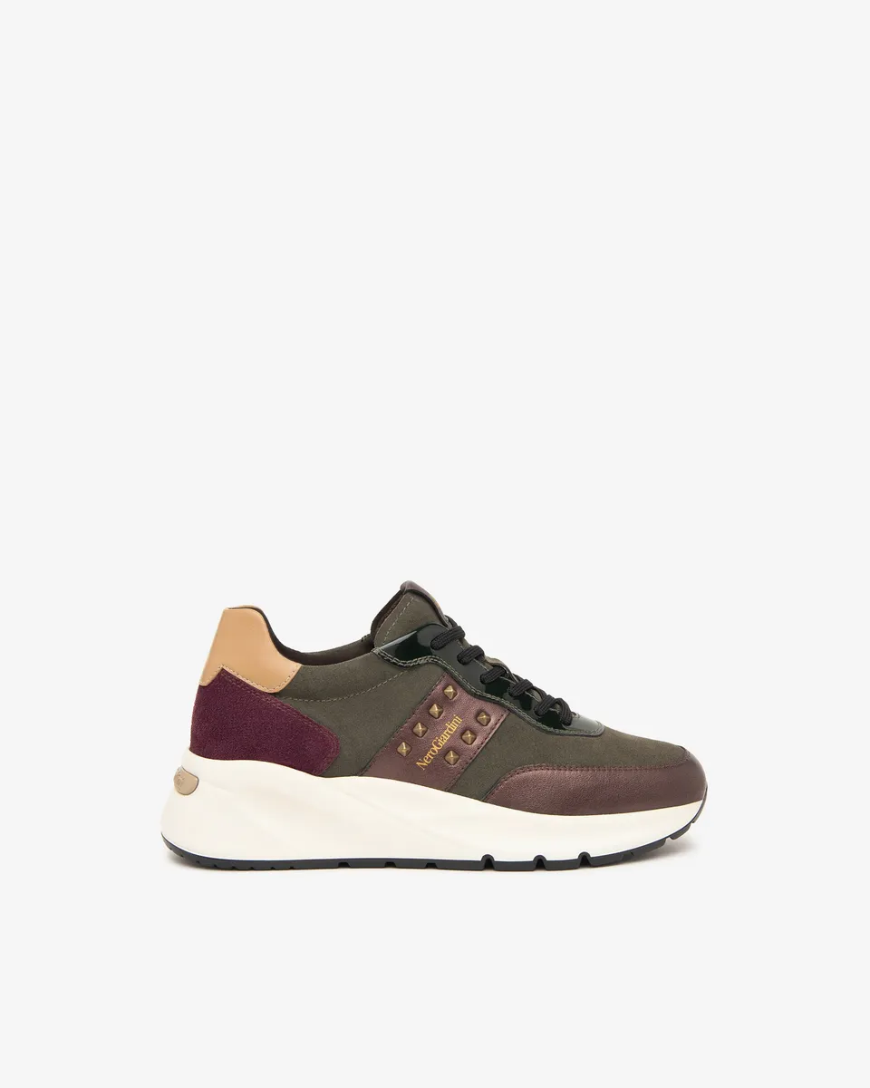 NeroGiardini Sneakers Femme Cuir Vernis Basket Memory
