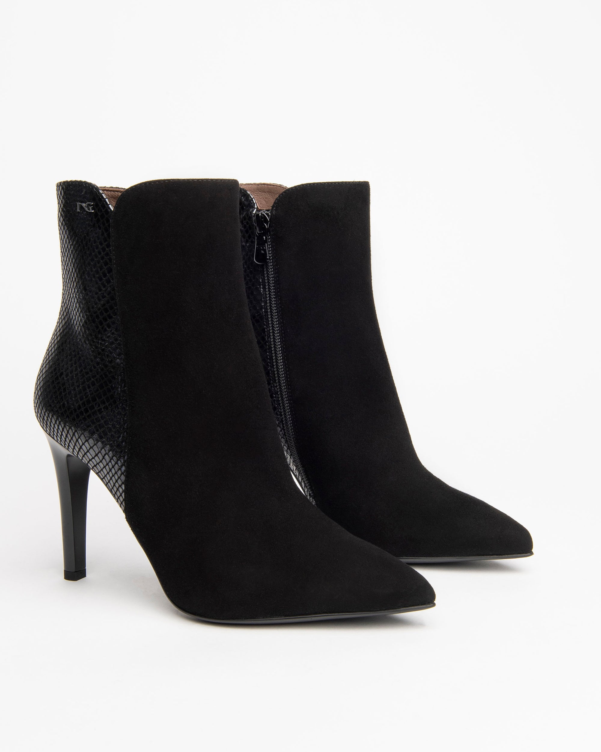 NeroGiardini Bottines cuir velours femme talon 9,5 cm
