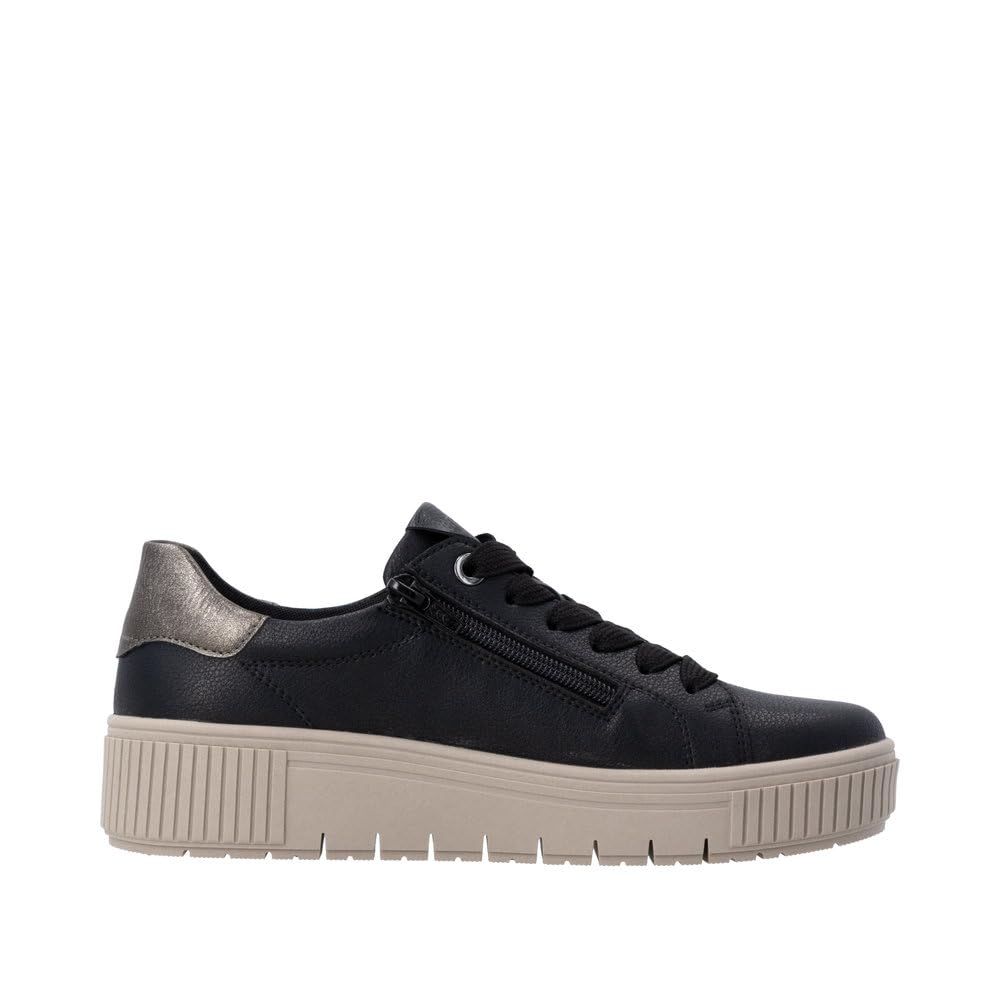 Remonte D3B00 Baskets Basses Femme Noir 39 EU Cuir