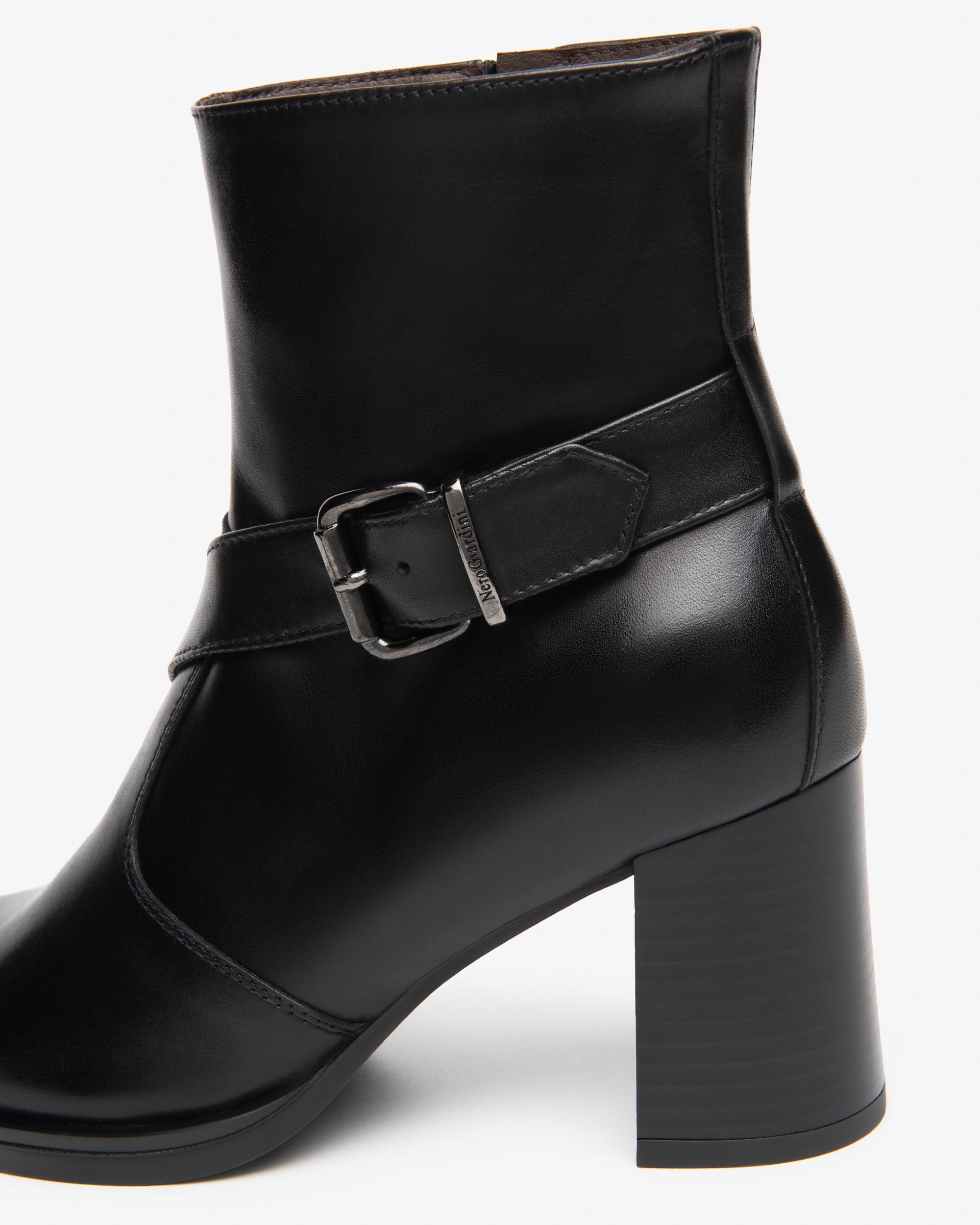 NeroGiardini Bottines Femme Cuir Talon Bloc 75 mm