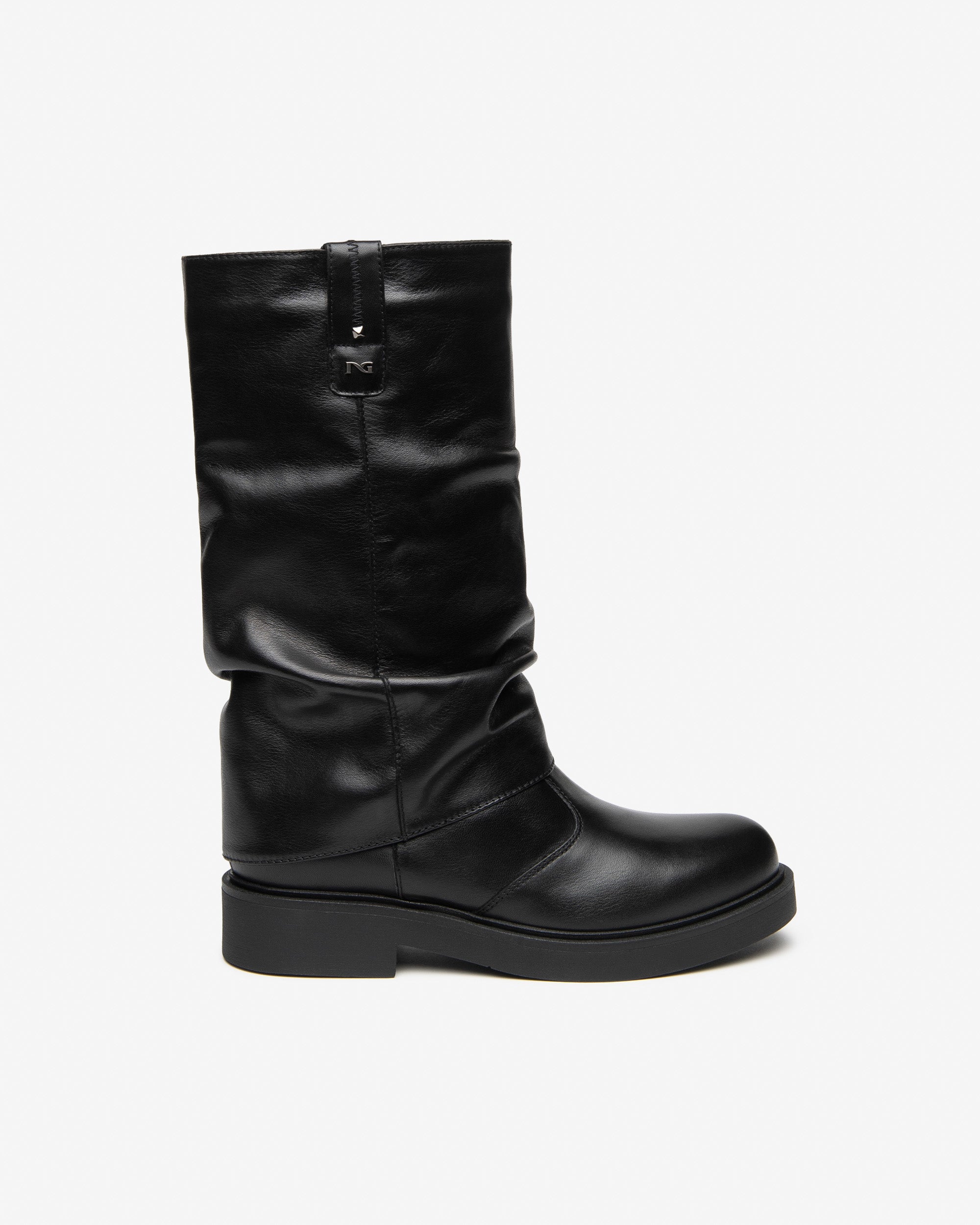 NeroGiardini Bottes Femme Cuir Biker Talon 35 mm