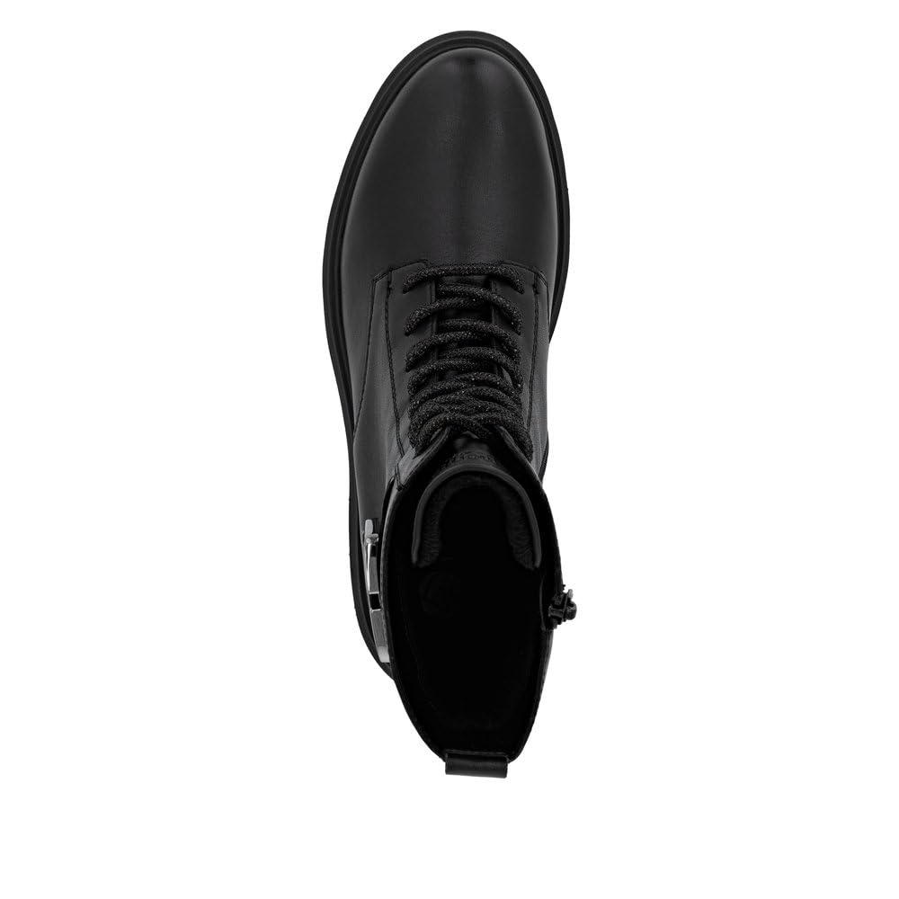 Remonte D1W82-00 bottines à lacets femme noir cuir lisse