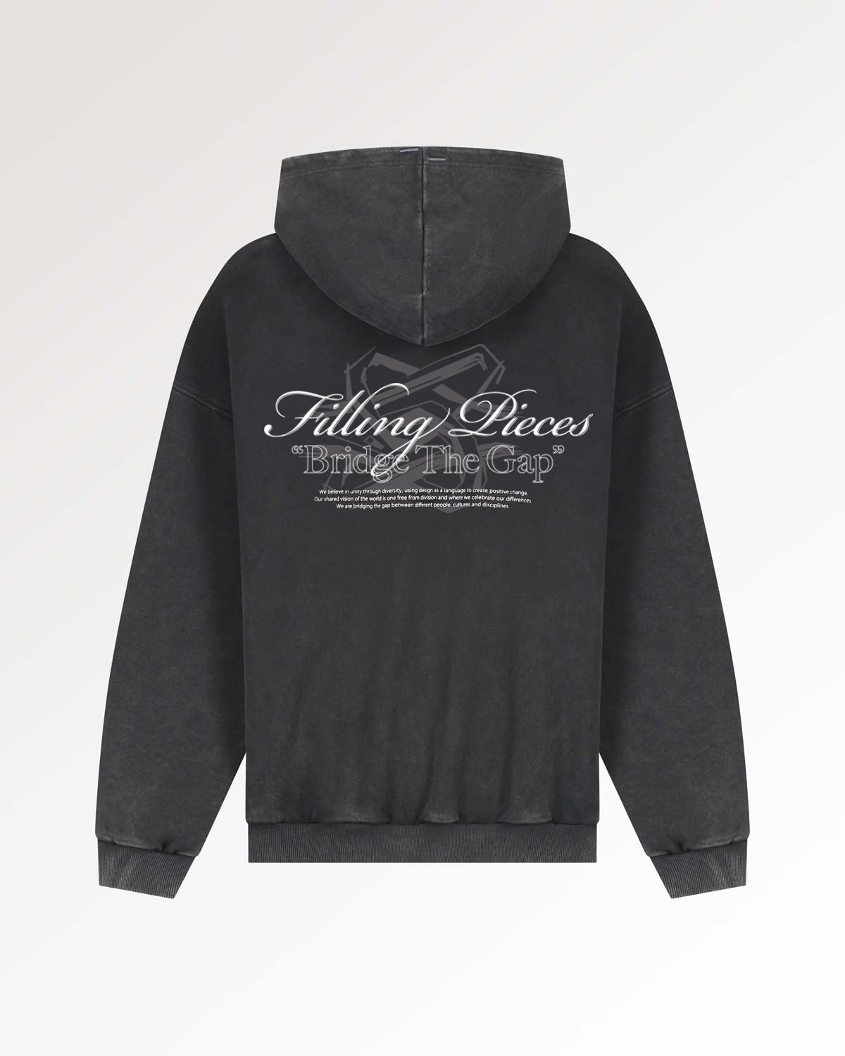 Filling Pieces Boxy Bridge the Gap hoodie Vintage Black coton bio
