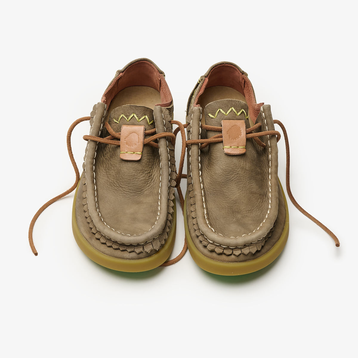 Satorisan Kwahu Rustic mocassins cuir vert loden