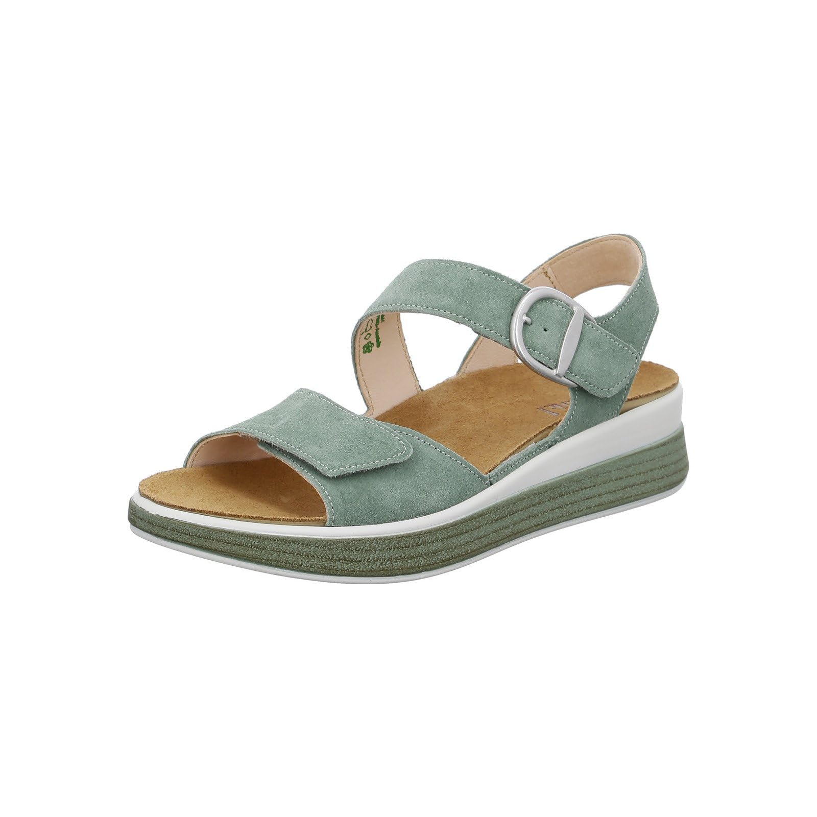Think Meggie sandale femme daim beige semelle amovible 38