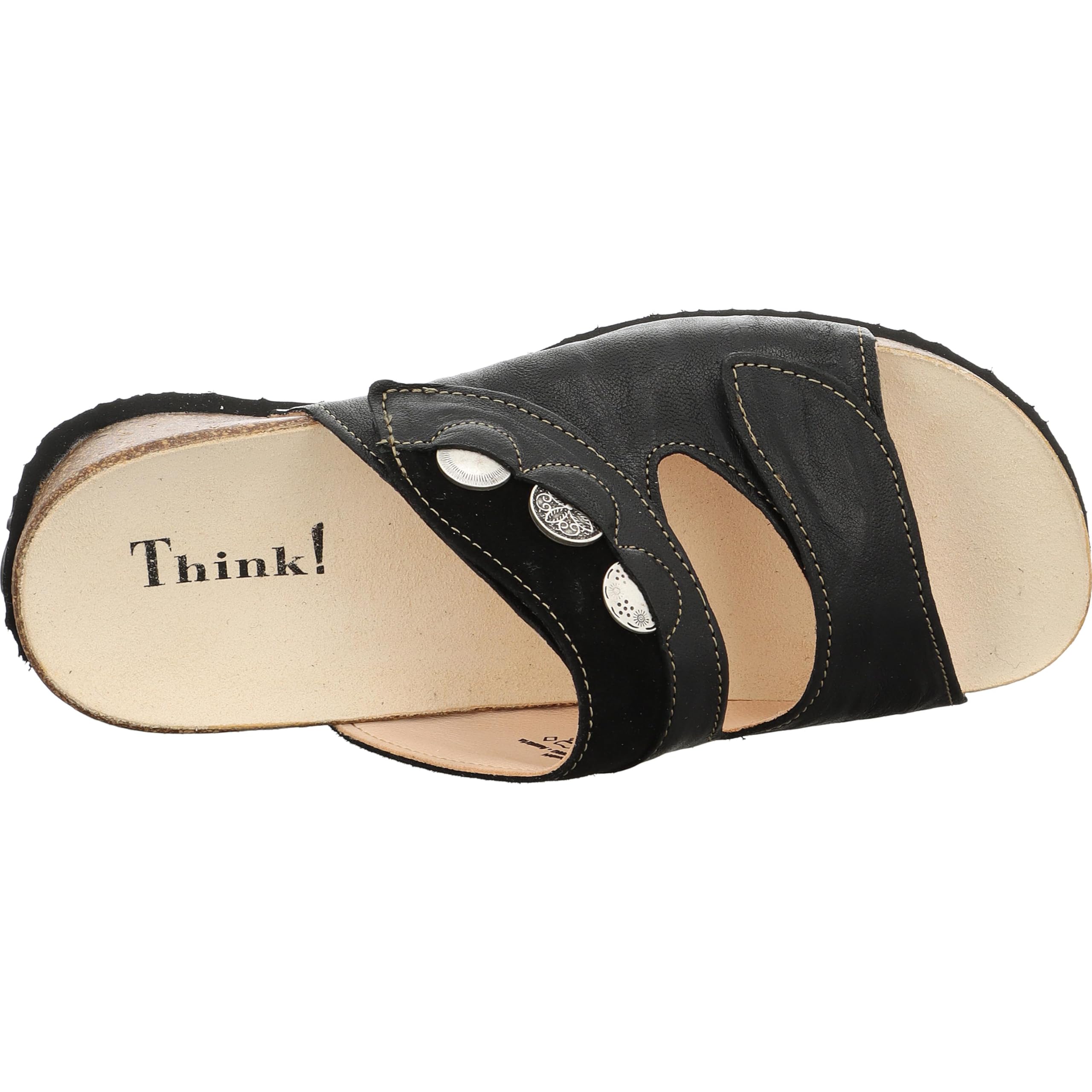 Think Mizzi mules femme noir 38 EU cuir confort