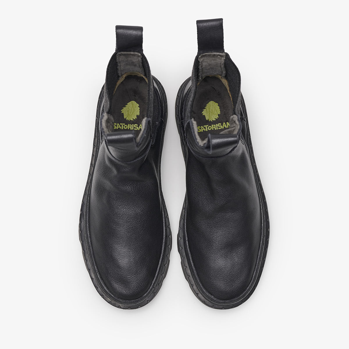 Satorisan Unalome Elastics Premium bottines Black cuir chelsea