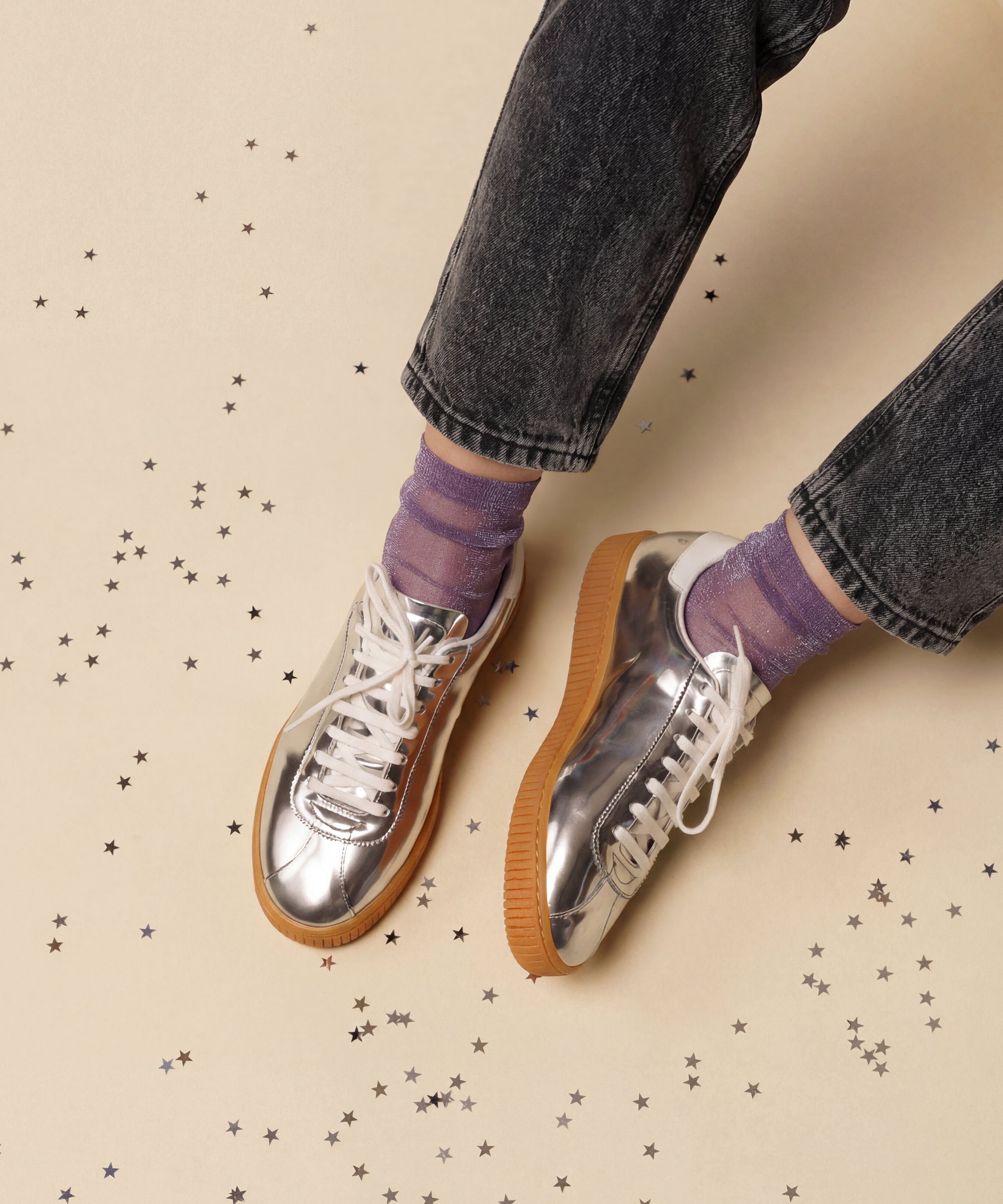 JAK Flow sneakers femme daim argenté 38
