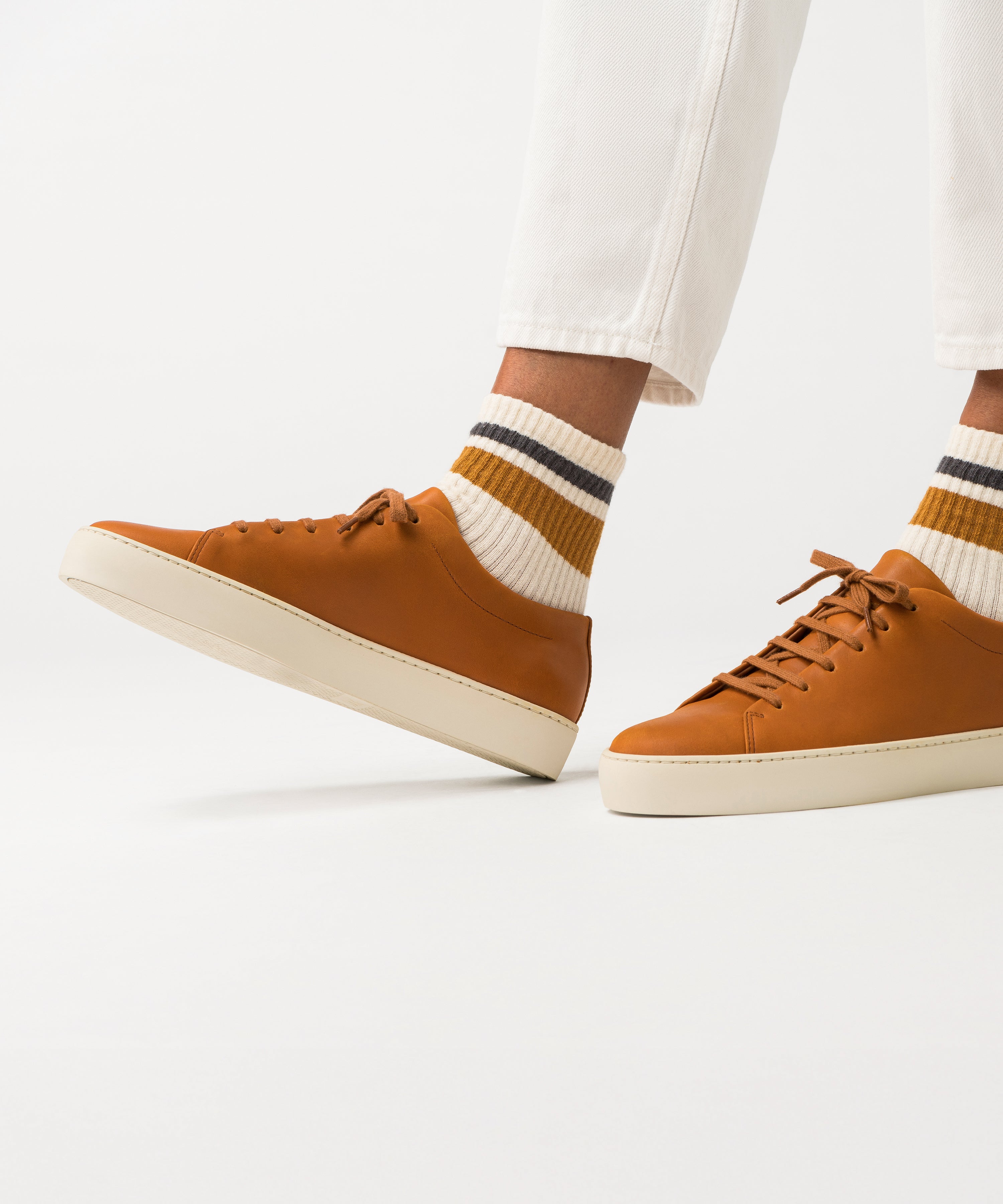 JAK Royal Hazel baskets cuir marron patiné