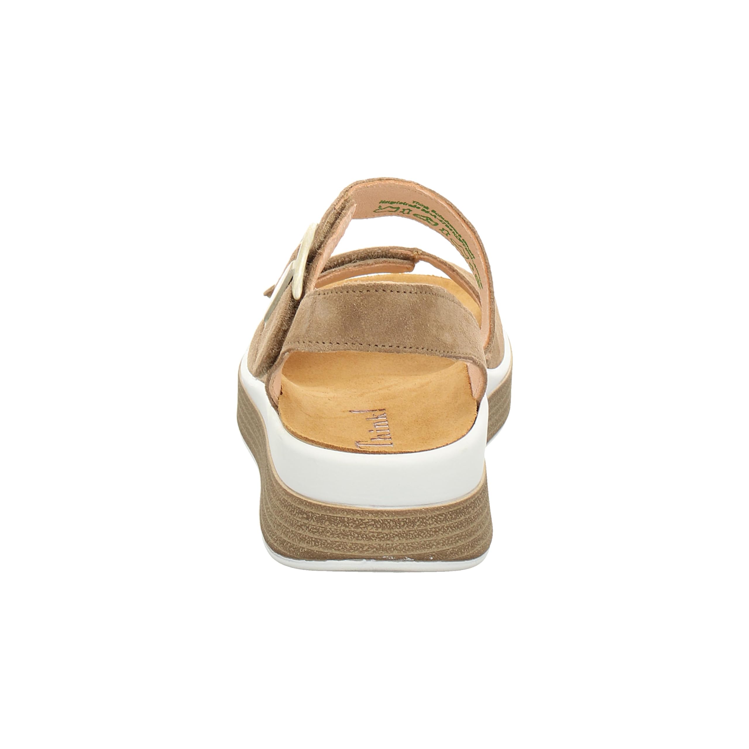 Think Meggie sandale femme daim beige semelle amovible 38
