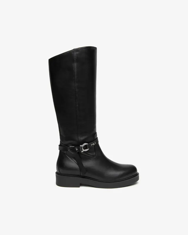 NeroGiardini Bottes bottes femme cuir talon 35 mm pointure 38