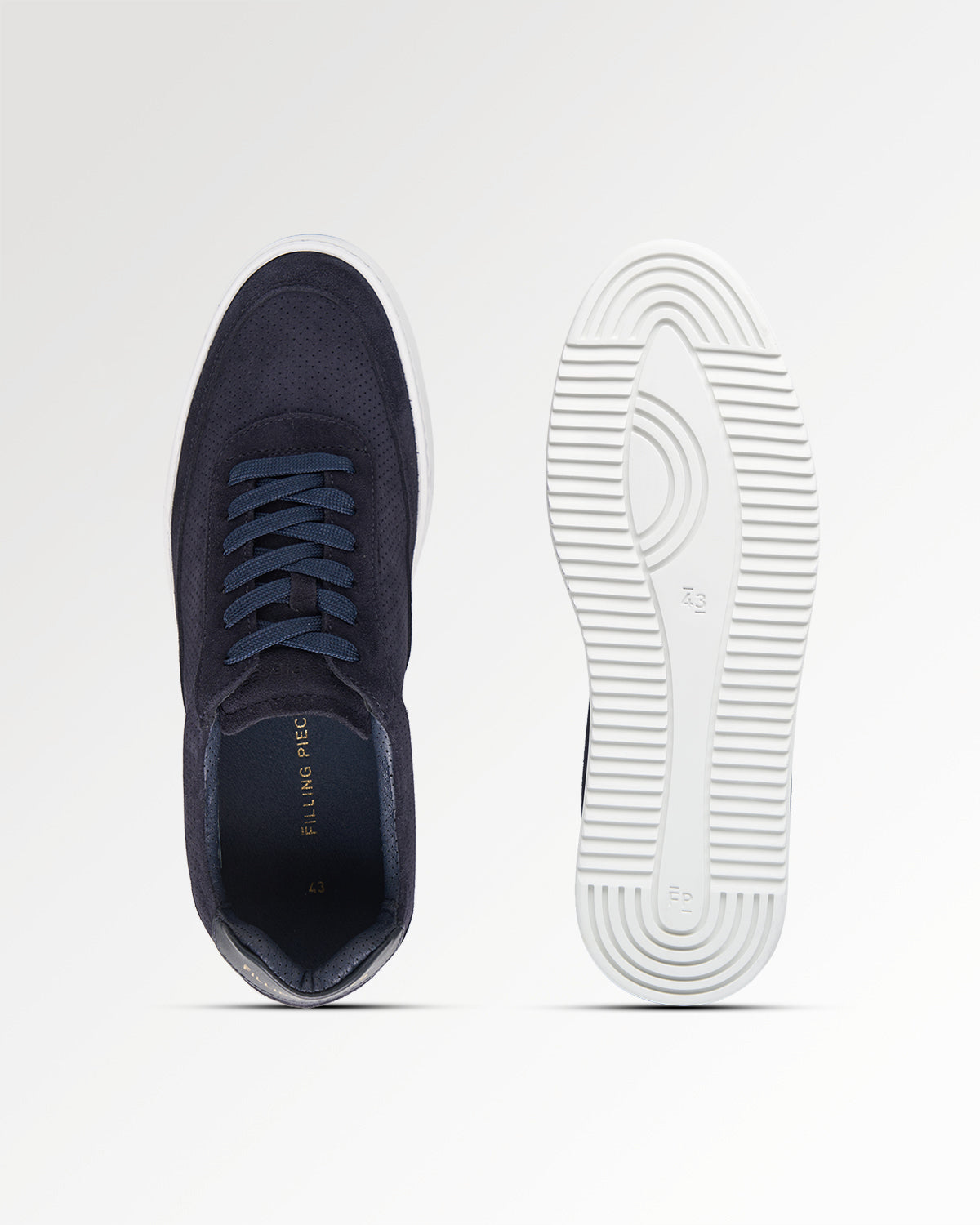 Filling Pieces Mondo Suede Perforated baskets bleu marine daim