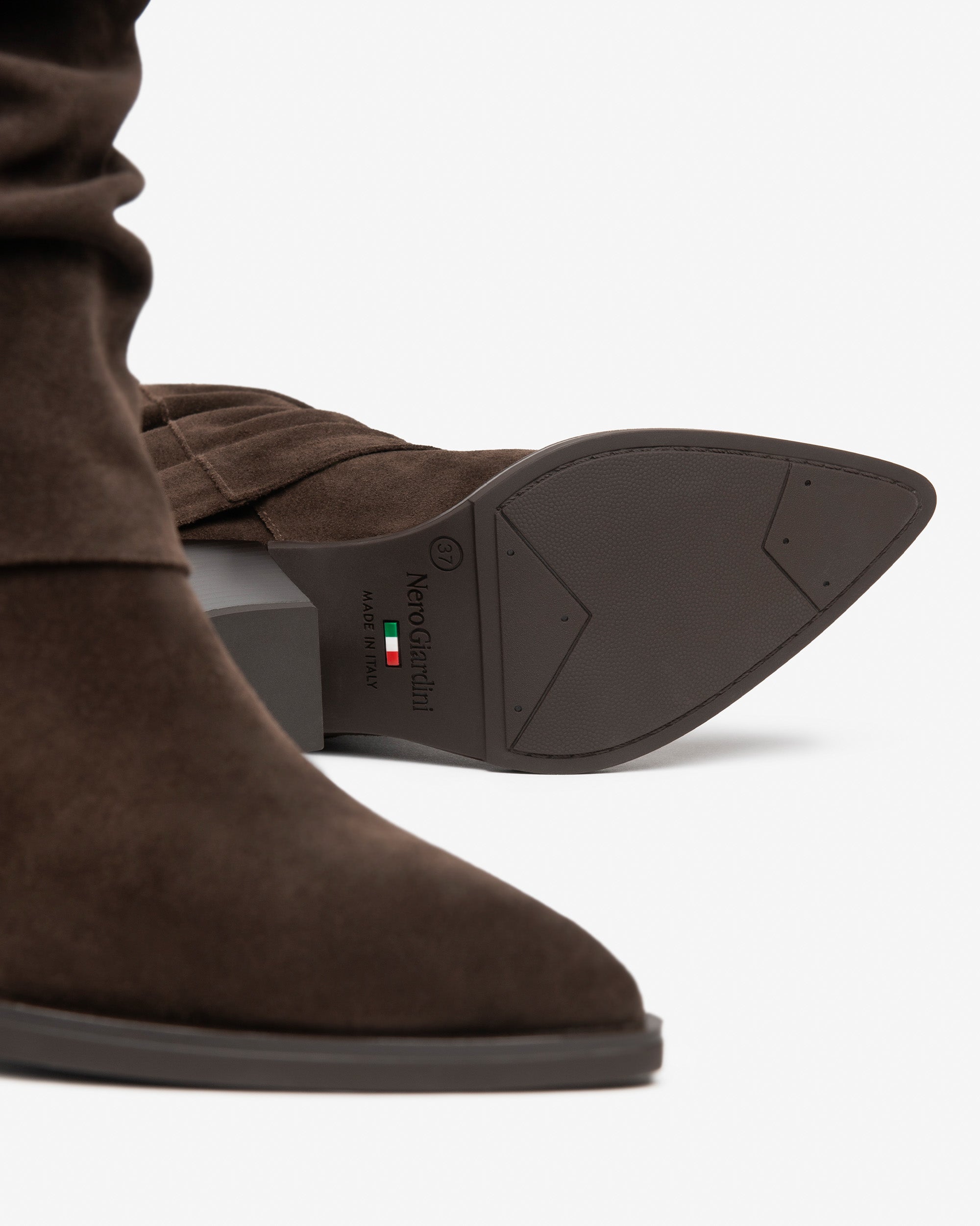 NeroGiardini Bottes Femme Daim Western 80 mm