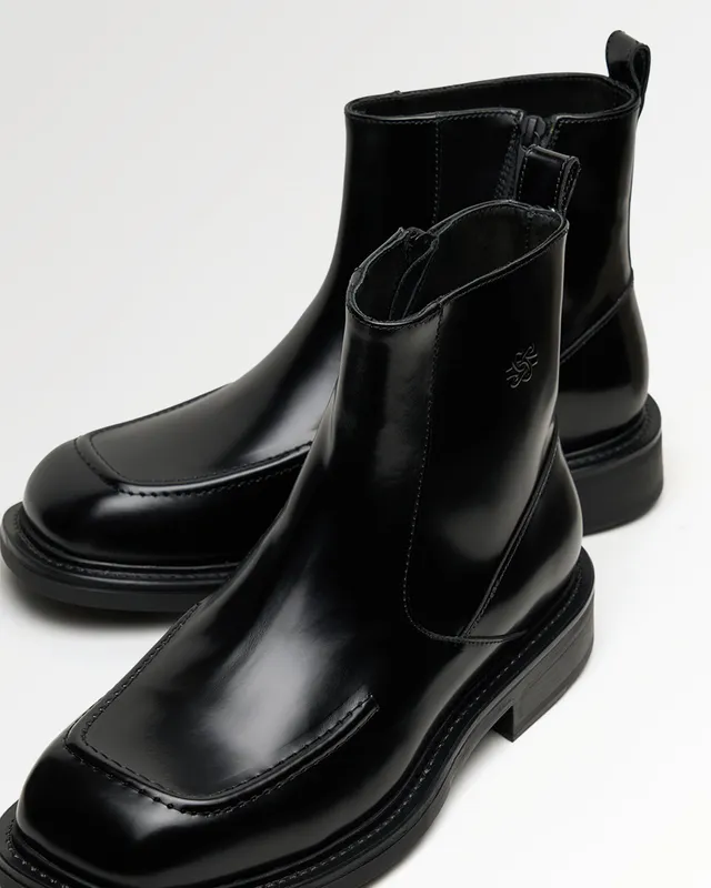 Filling Pieces Shaft Boot Polido bottes cuir noir