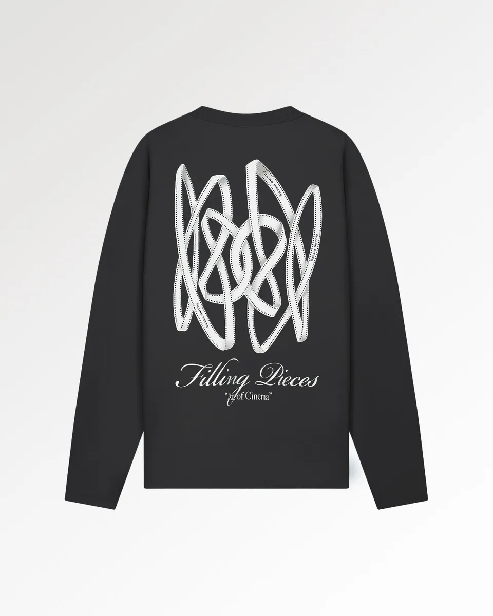 Filling Pieces Longsleeve Film Strip t-shirt noir coton bio