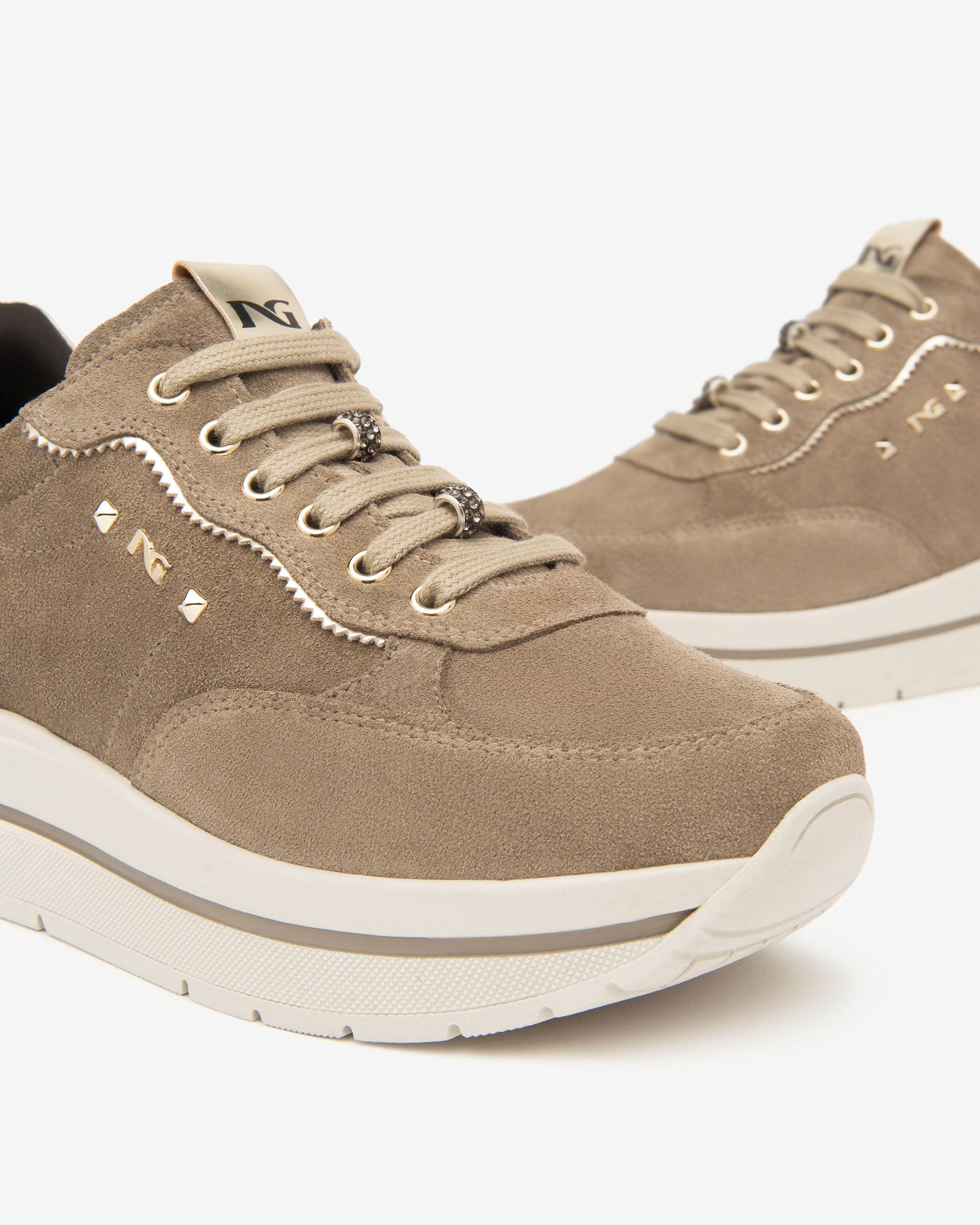 NeroGiardini Sneakers Femme Cuir Velours Memory Confort
