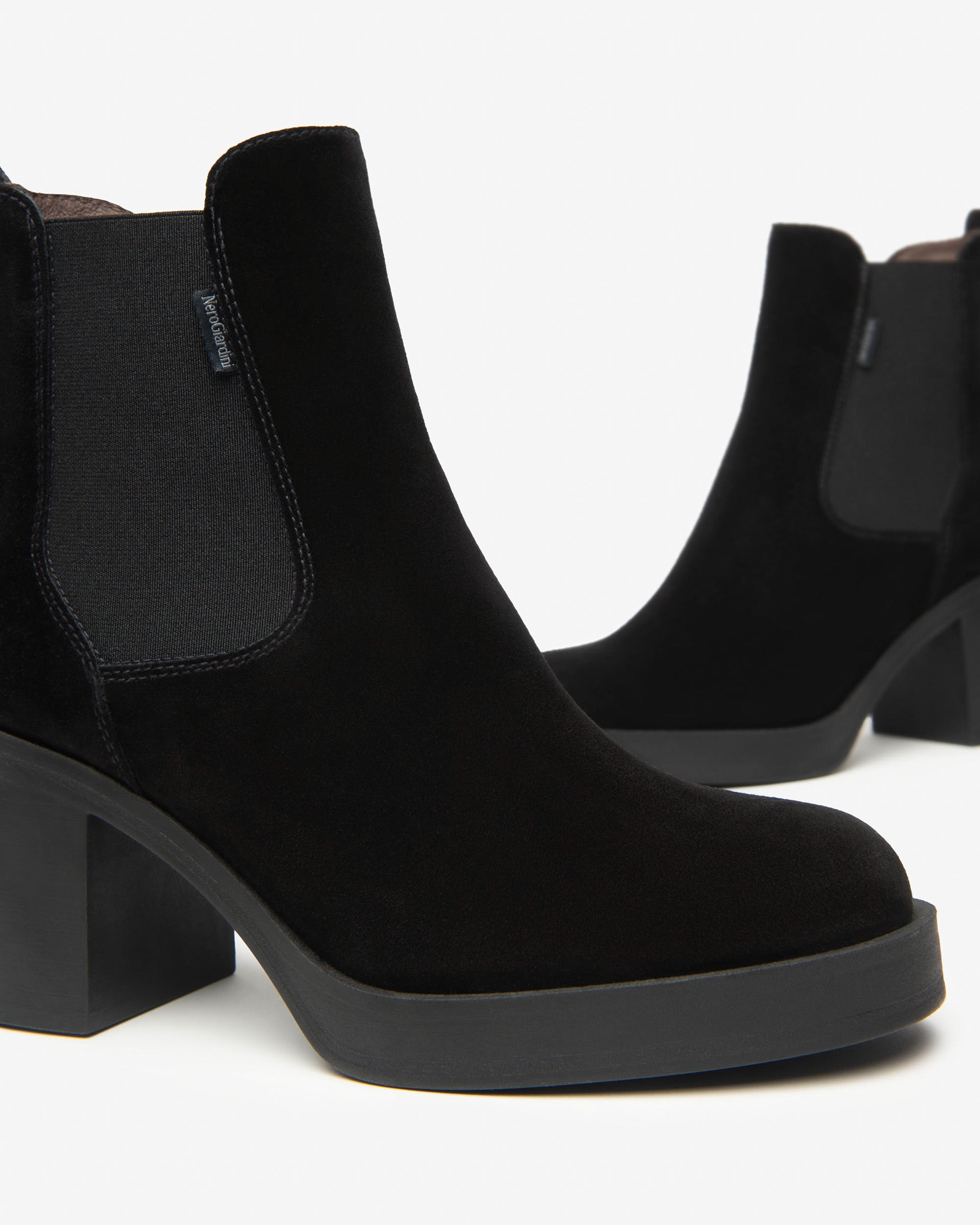 NeroGiardini Bottines Chelsea Femme Cuir Velours 35-41