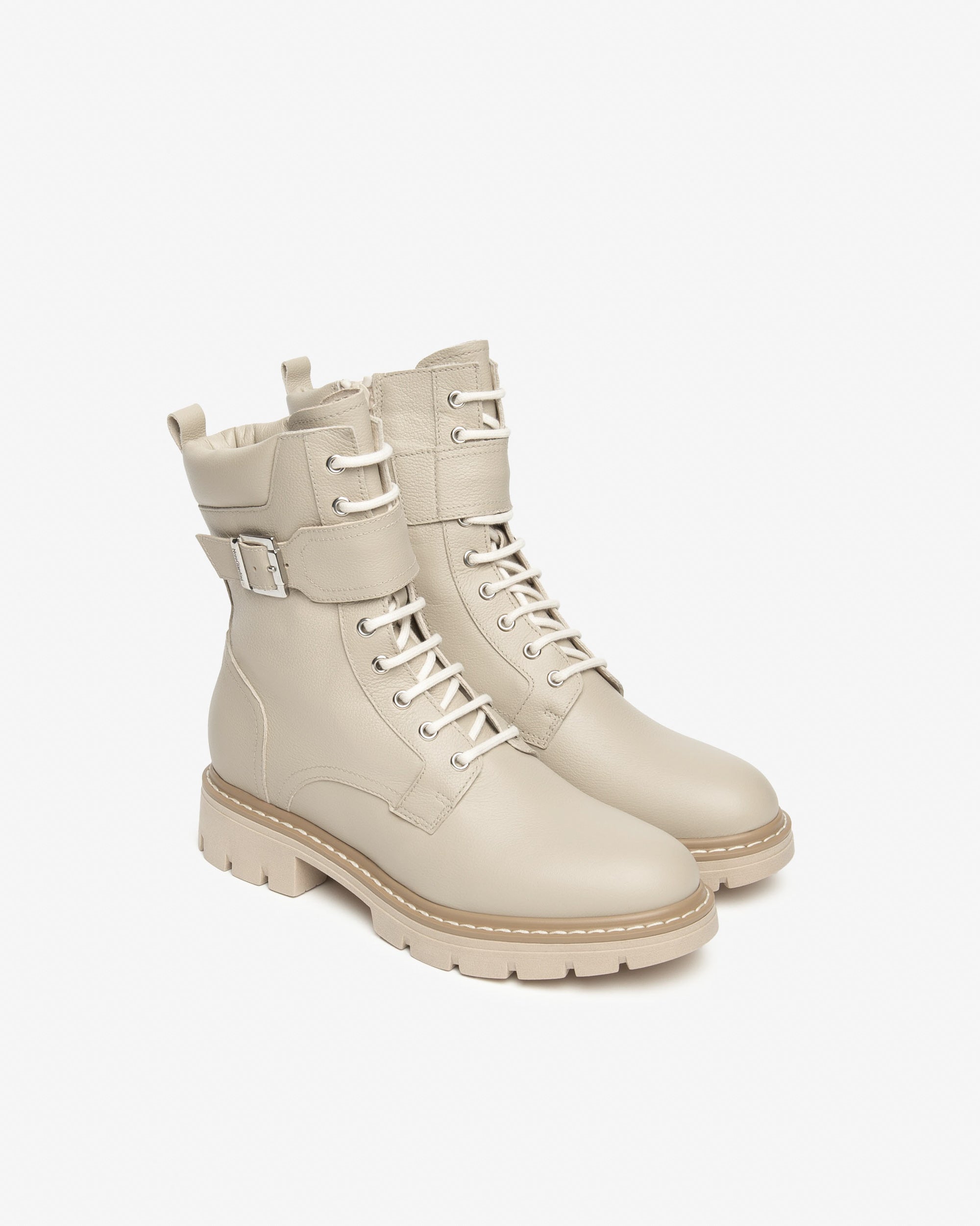 NeroGiardini Bottines Motardes Cuir Femme Hiver