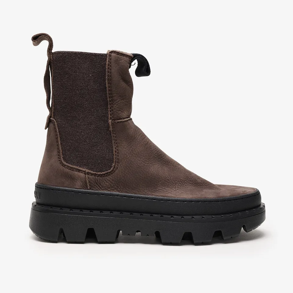 Satorisan Unalome Elastics boots cuir Dark Brown