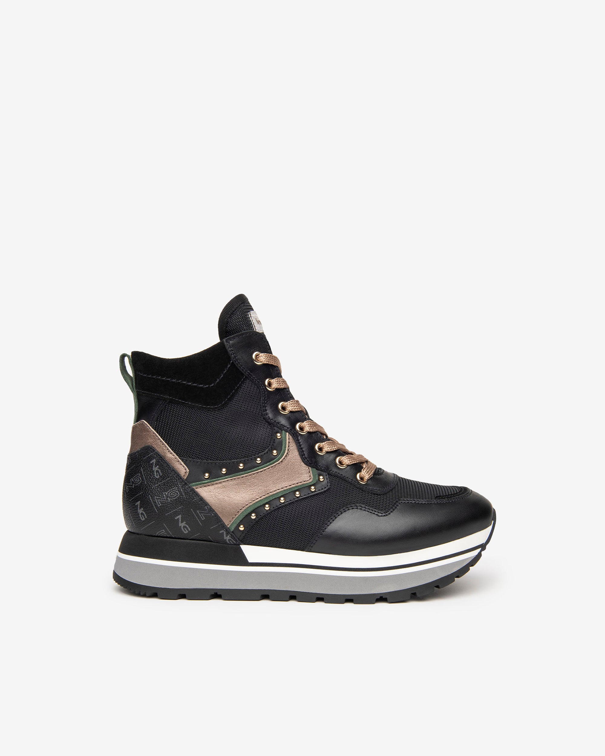 NeroGiardini Sneakers Montantes Femme Cuir Velours