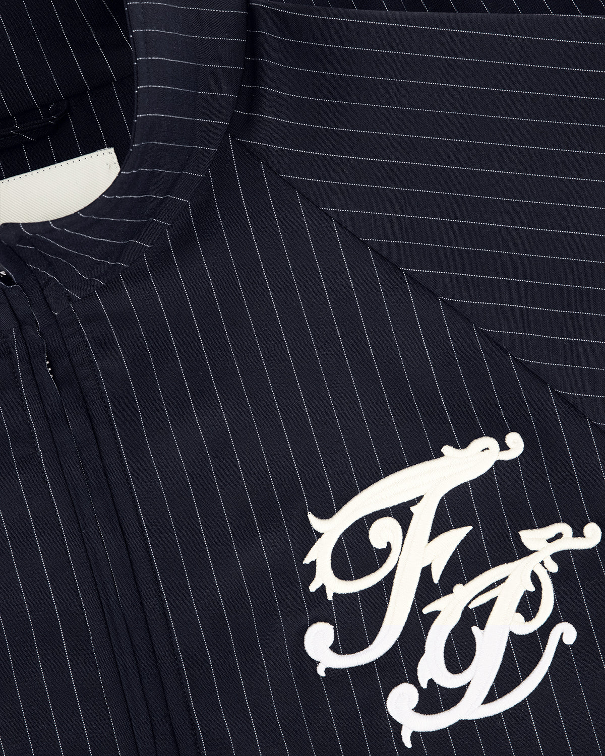 Filling Pieces Track Jacket Pinstripe Blue veste laine