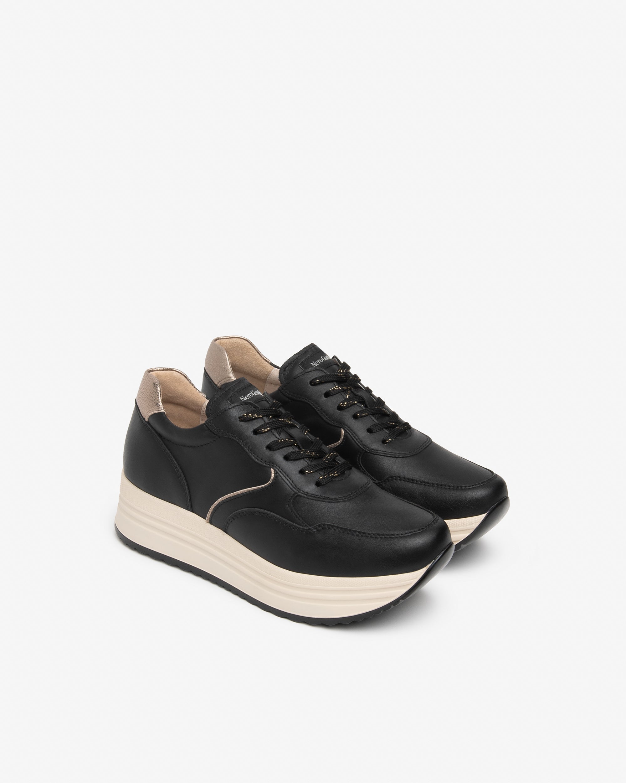 NeroGiardini Sneakers Femme Cuir Plateforme 45 mm