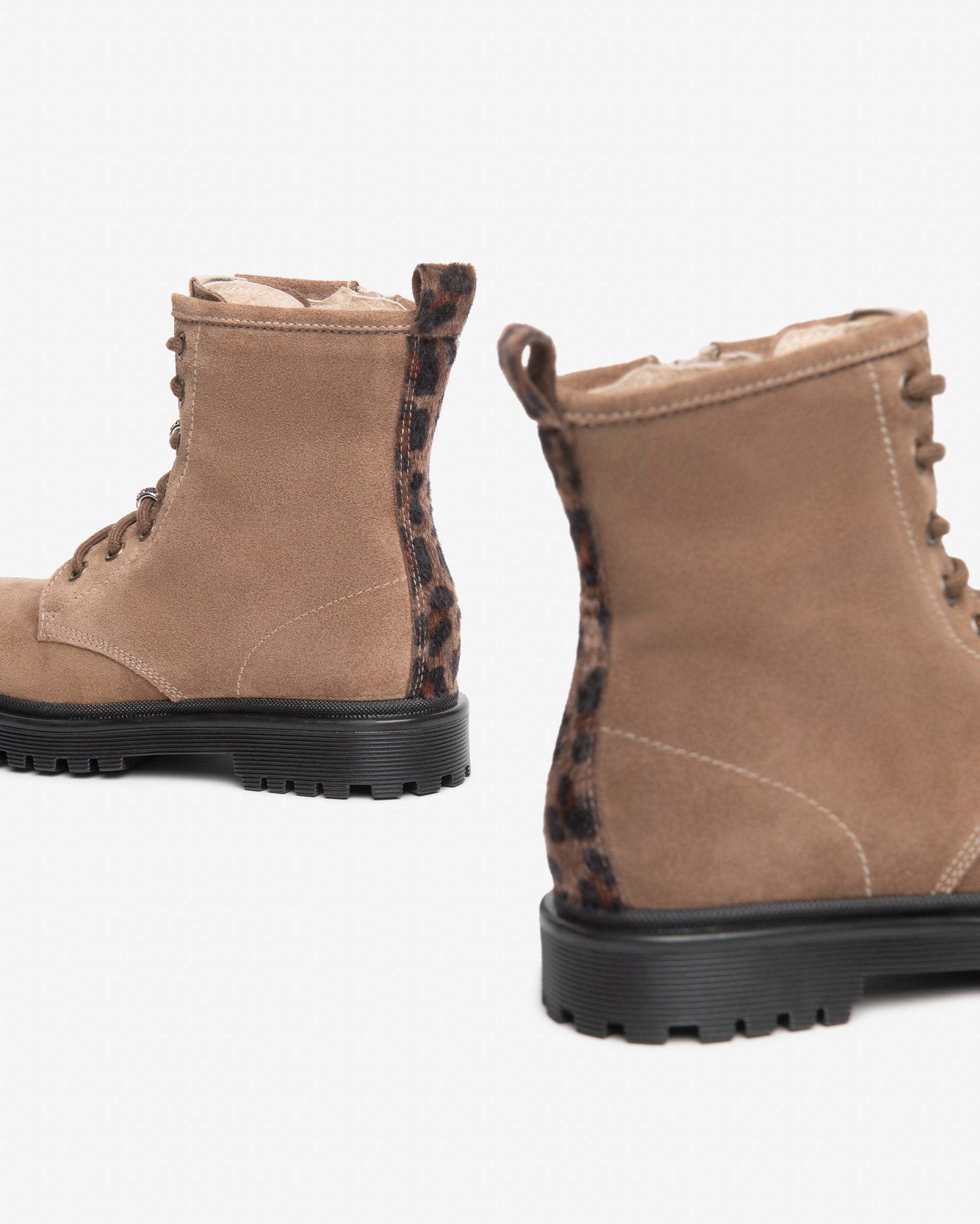 Nerogiardini Bottines Teen Fille Cuir Velours Combat