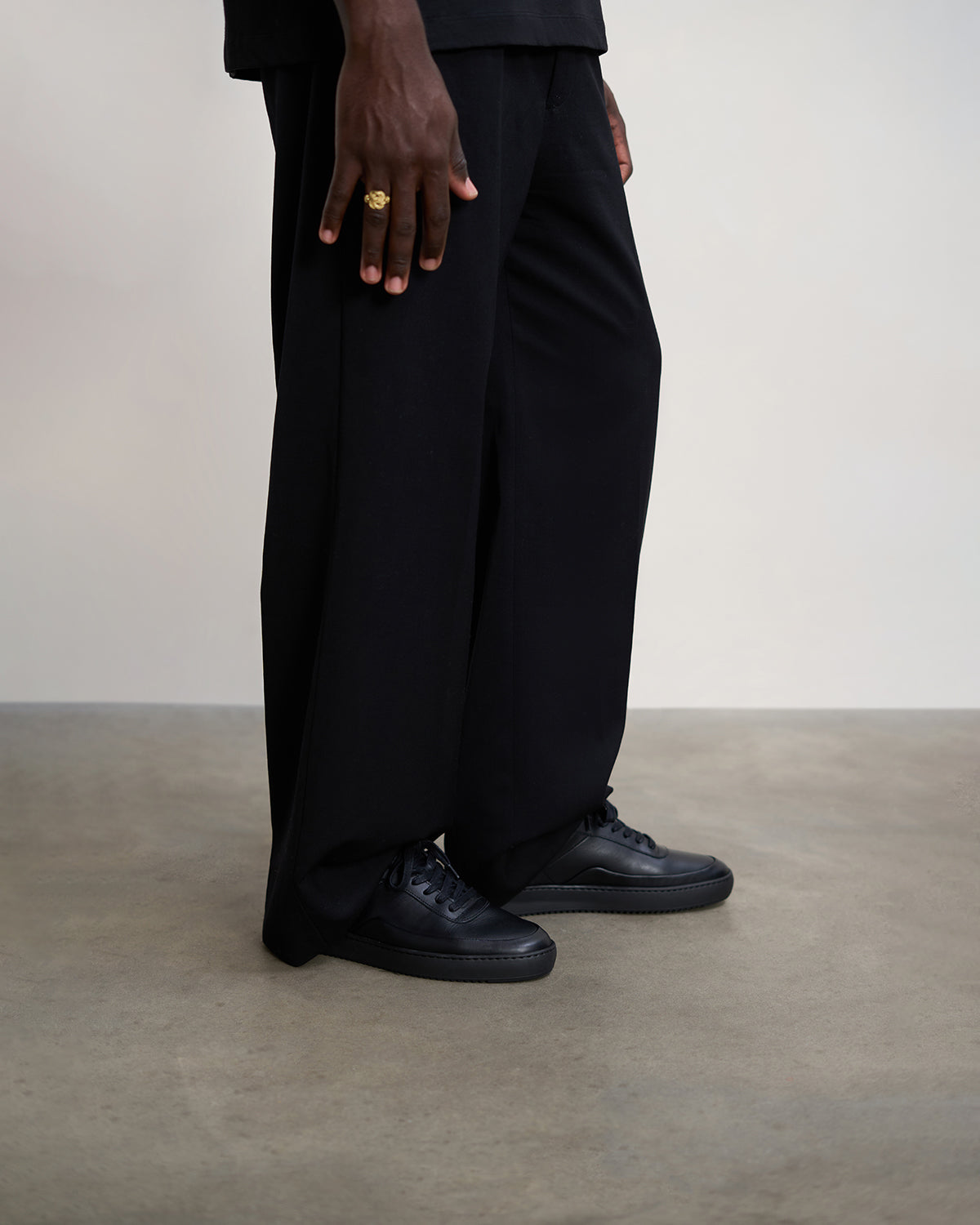 Filling Pieces Mondo Seamless sneakers Black cuir nappa