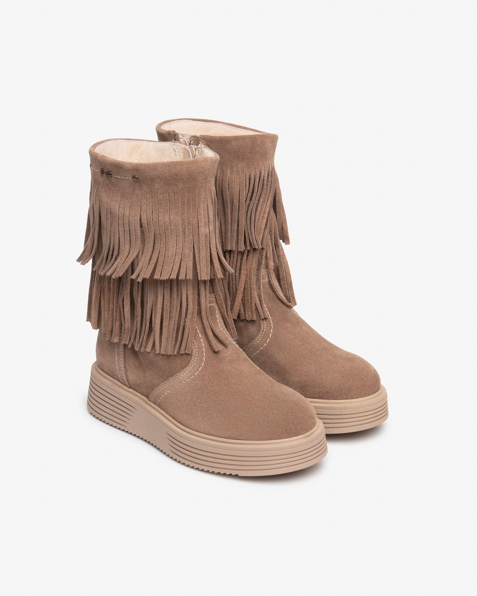 Nerogiardini Bottines Teen Fille Velours 34 Franges Zip