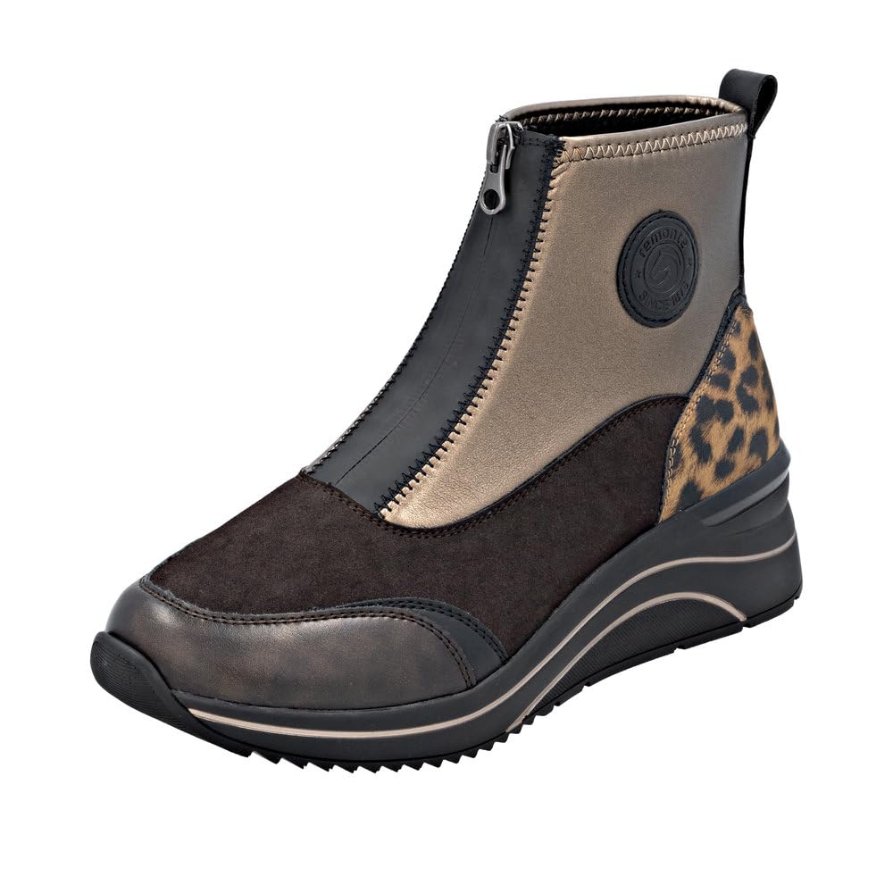 Remonte D0T78 bottines femme noir stretch