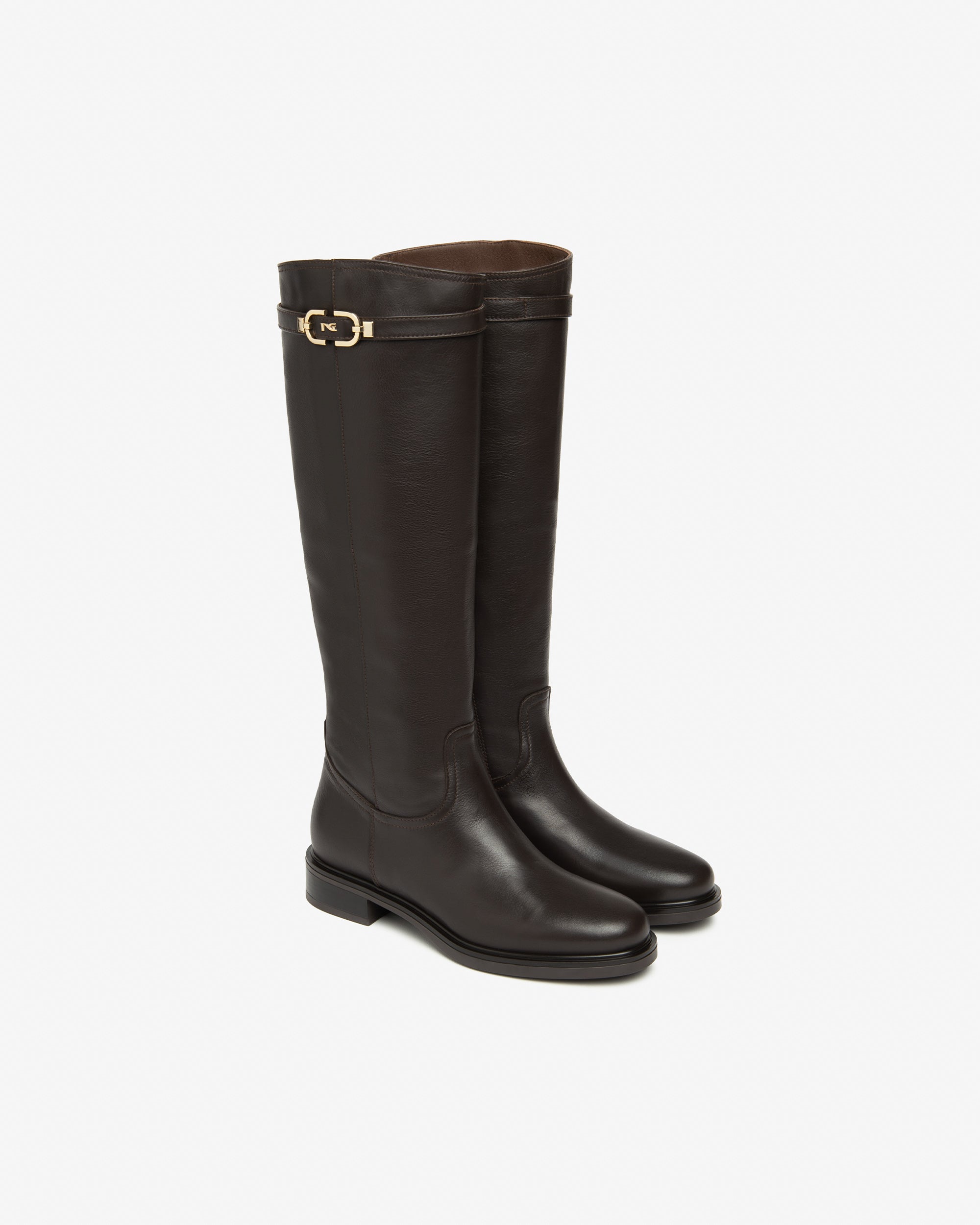 NeroGiardini Bottes Femme en Cuir bottes hiver cuir