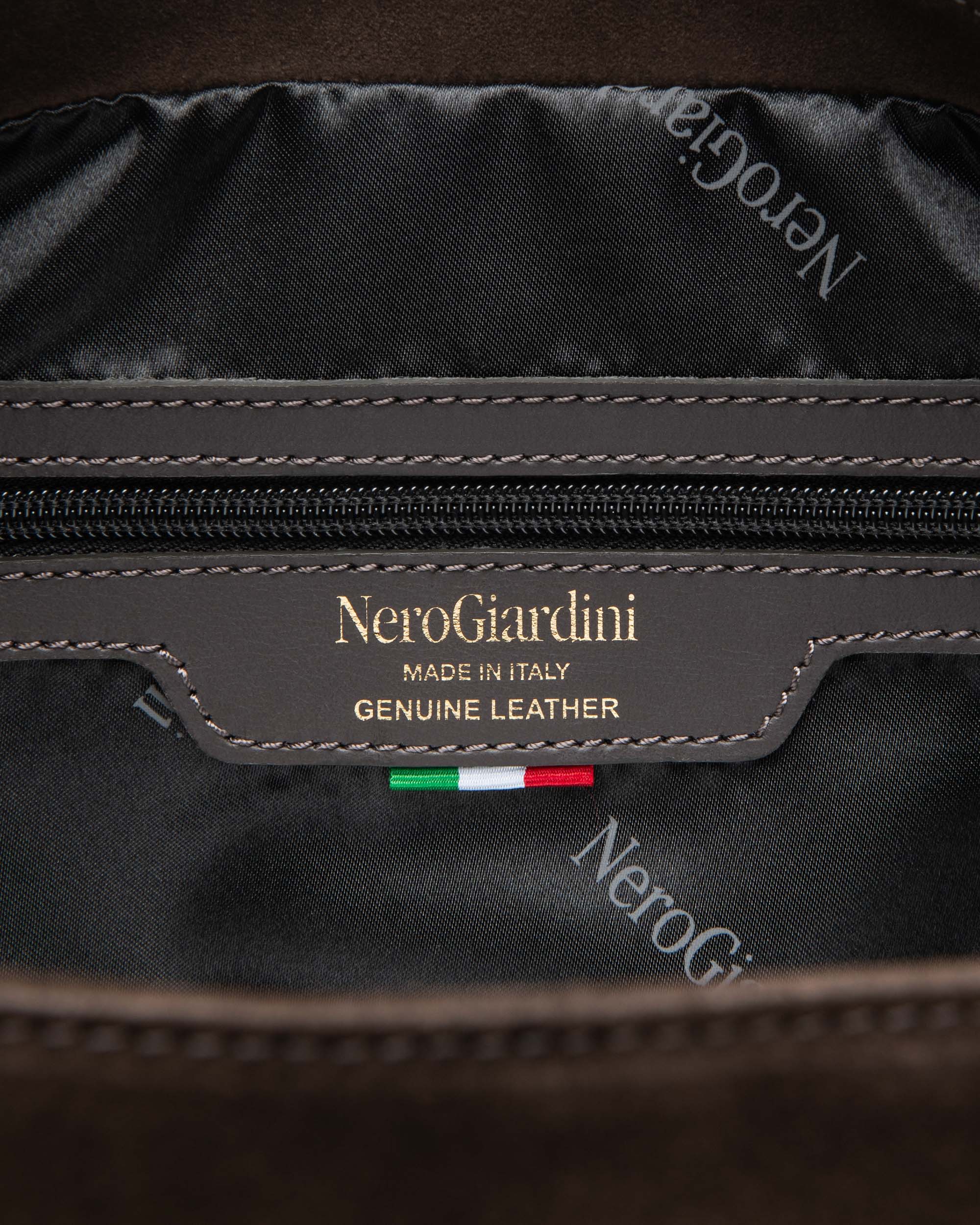 NeroGiardini Tote Bag Femme en Cuir daim zippé