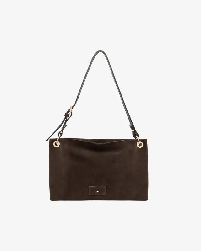 Nerogiardini Sacs Sac Épaule Femme Daim Zippé