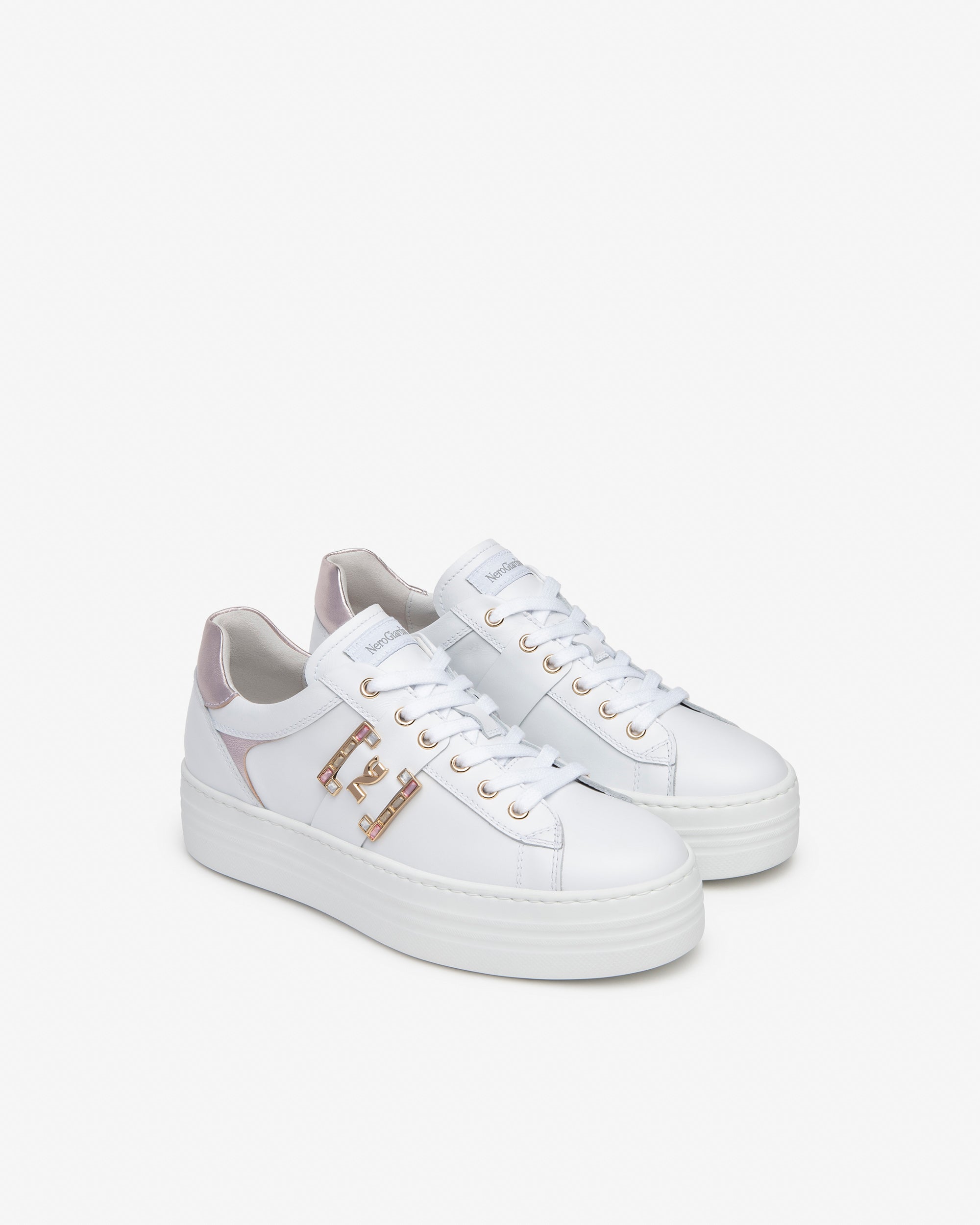 NeroGiardini Sneakers basket cuir femme confort