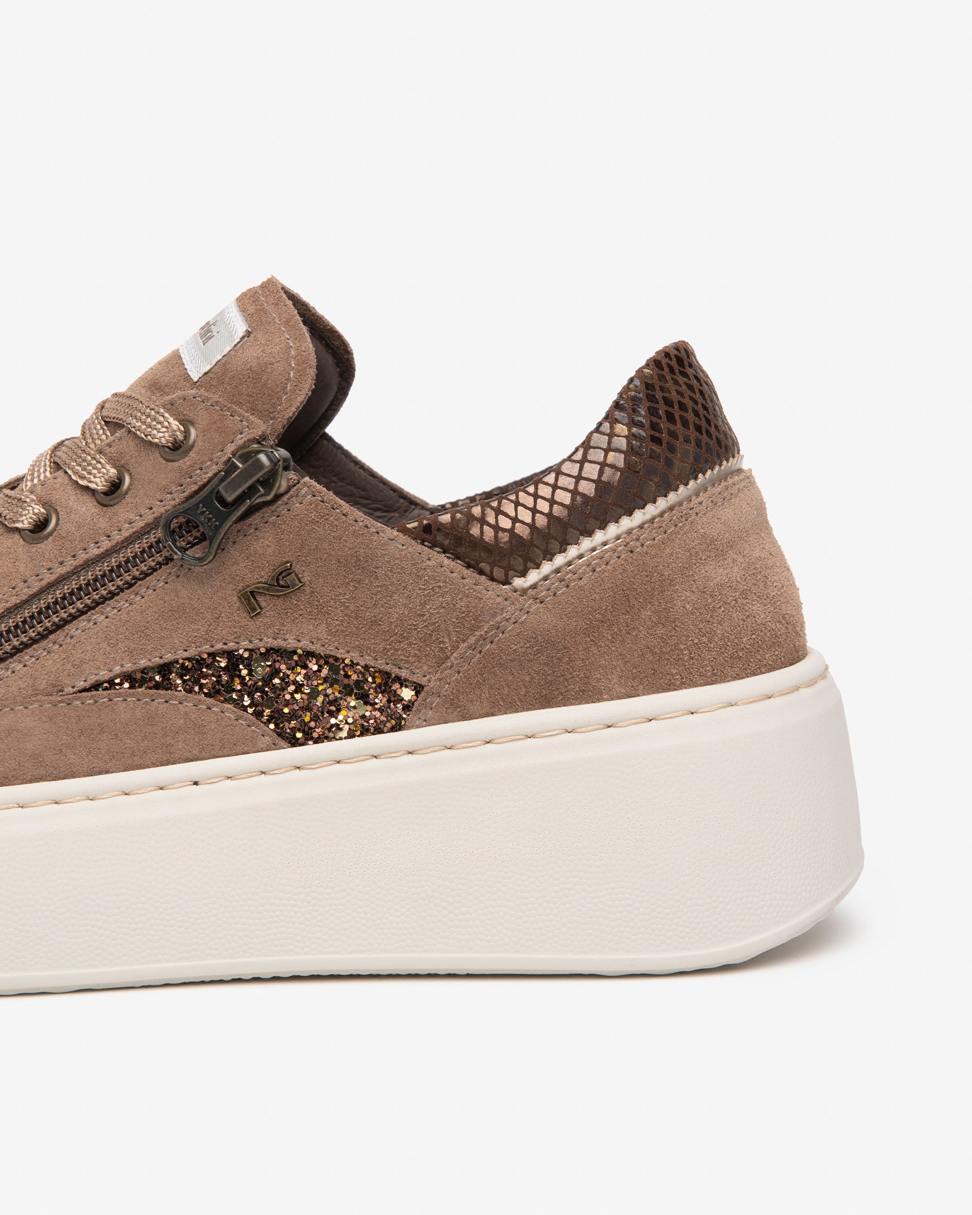 NeroGiardini Sneakers Femme Plateforme Daim Zip
