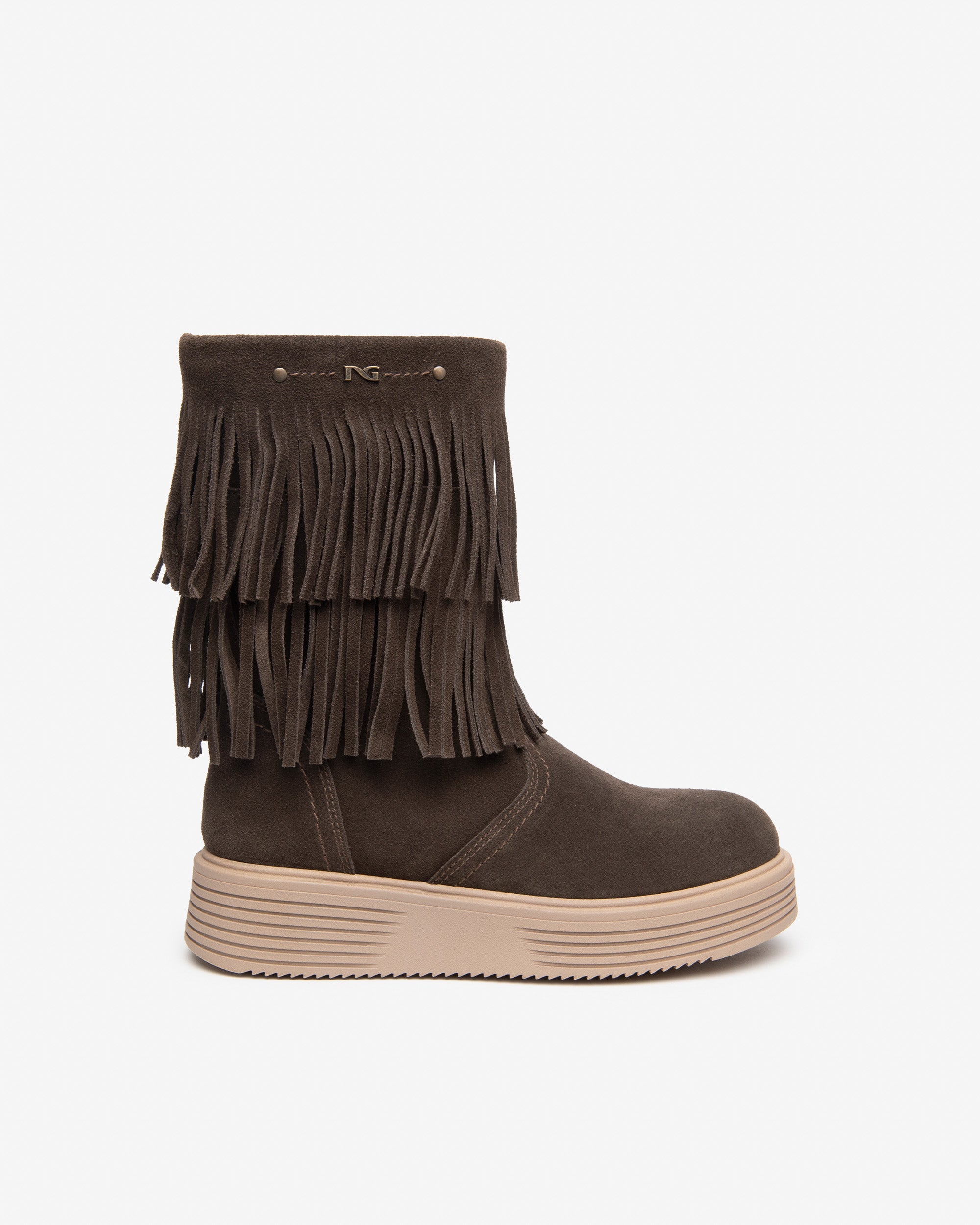 Nerogiardini Bottines Teen Fille Daim Franges