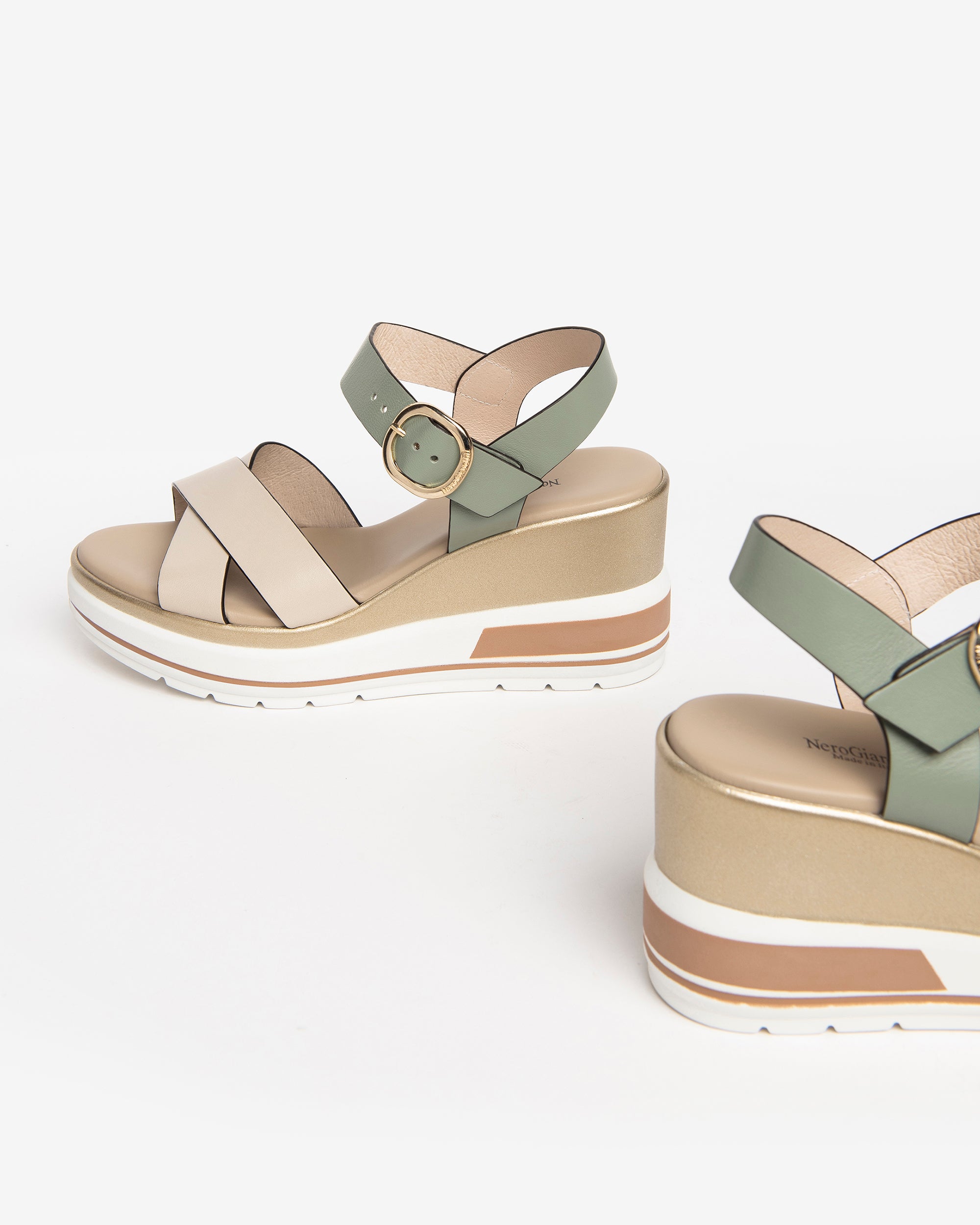 Nerogiardini Sandales femme cuir confort ville