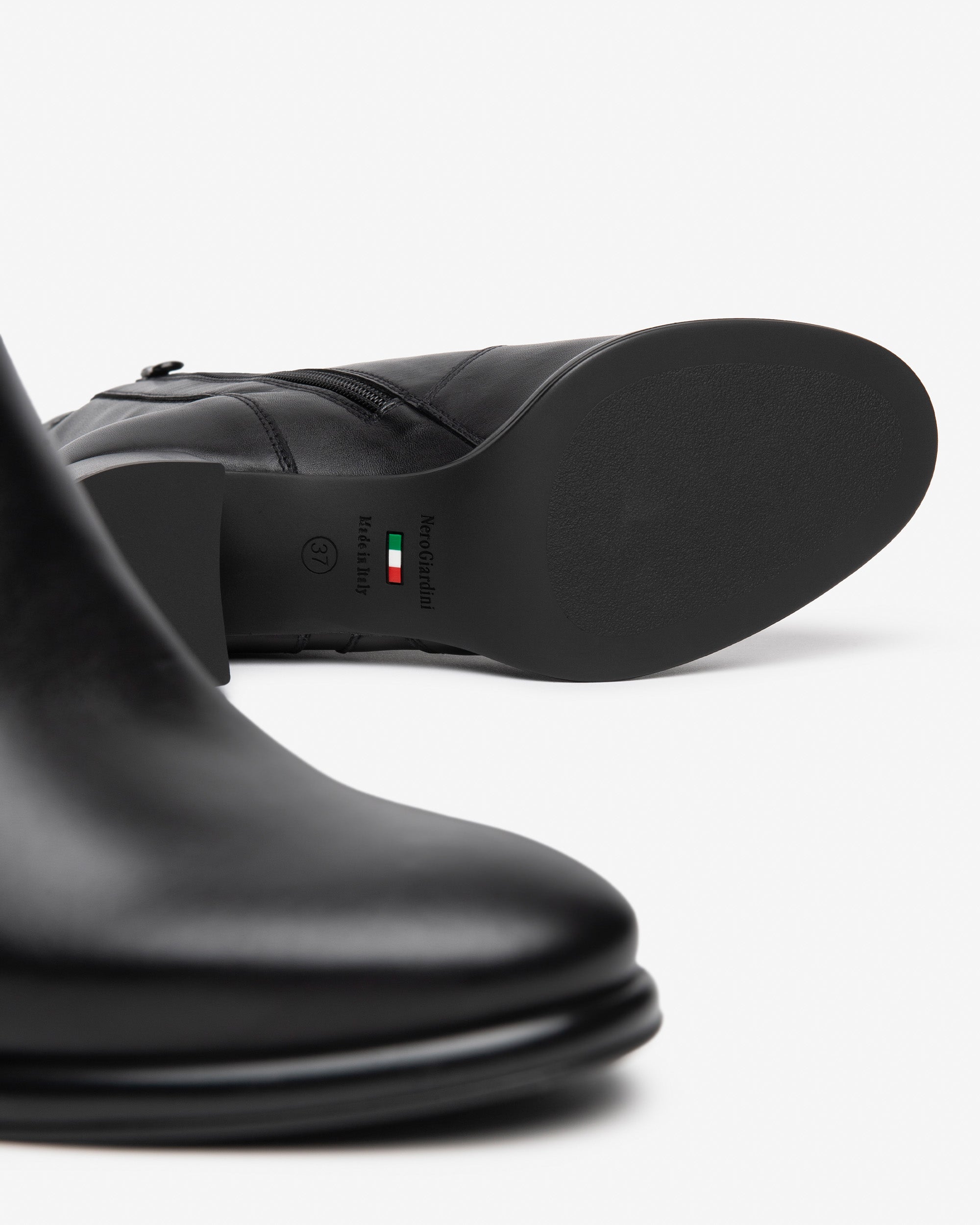 NeroGiardini Bottines Femme Cuir Bottines Zip Talon 60 mm