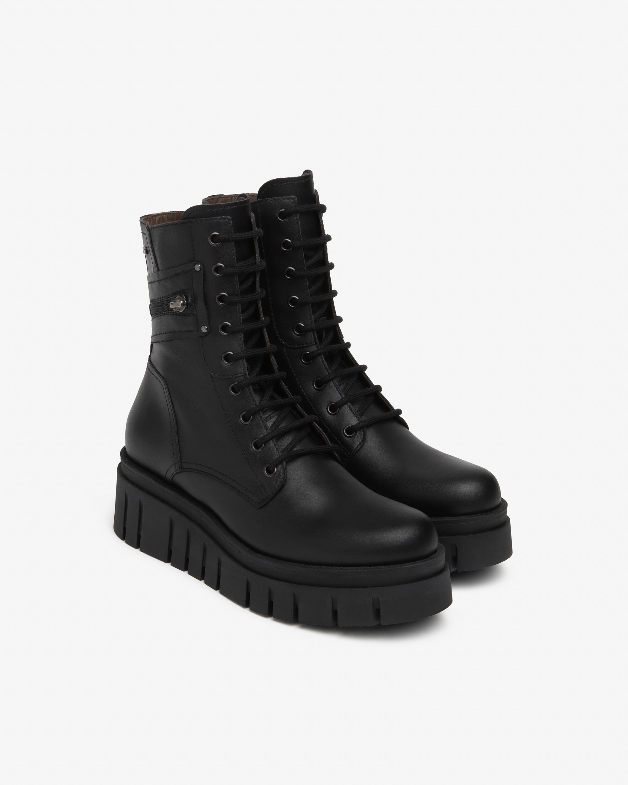 NeroGiardini Bottines Motardes Femme Cuir Plateforme 55 mm