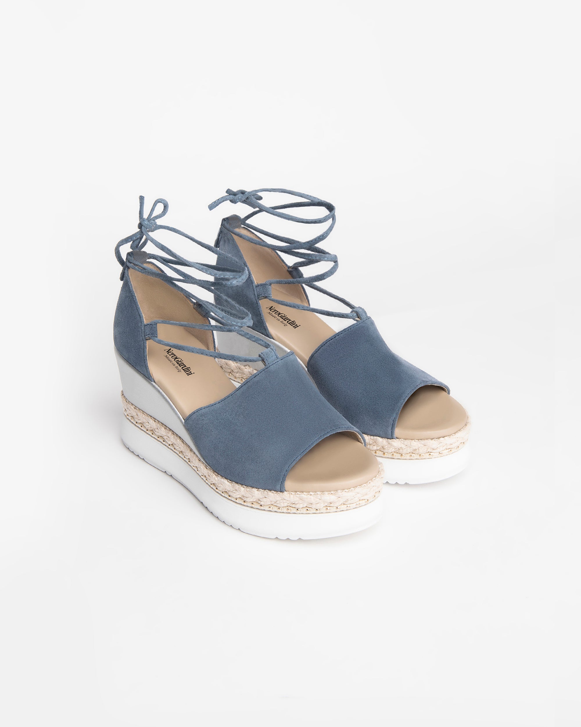 NeroGiardini Sandales Femme en Cuir Velours Été