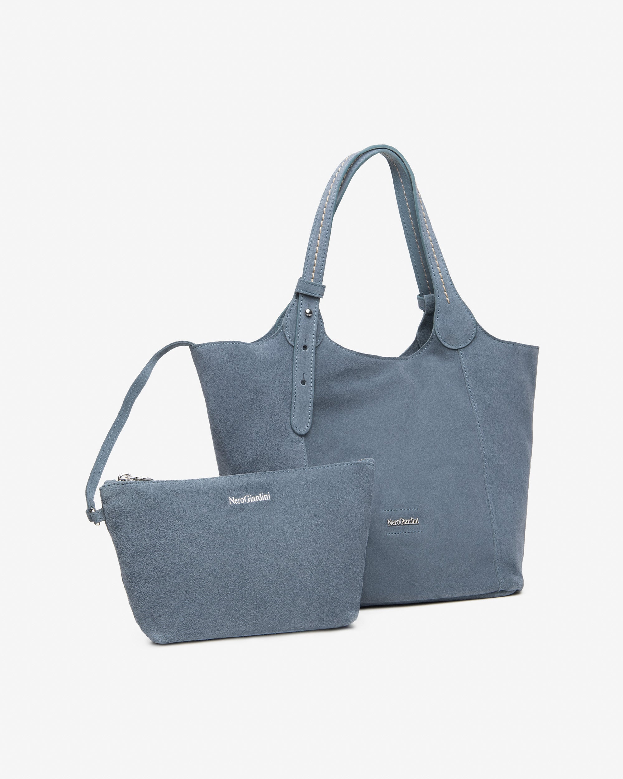 NeroGiardini Sacs Cabas Femme Cuir Velours Shopping