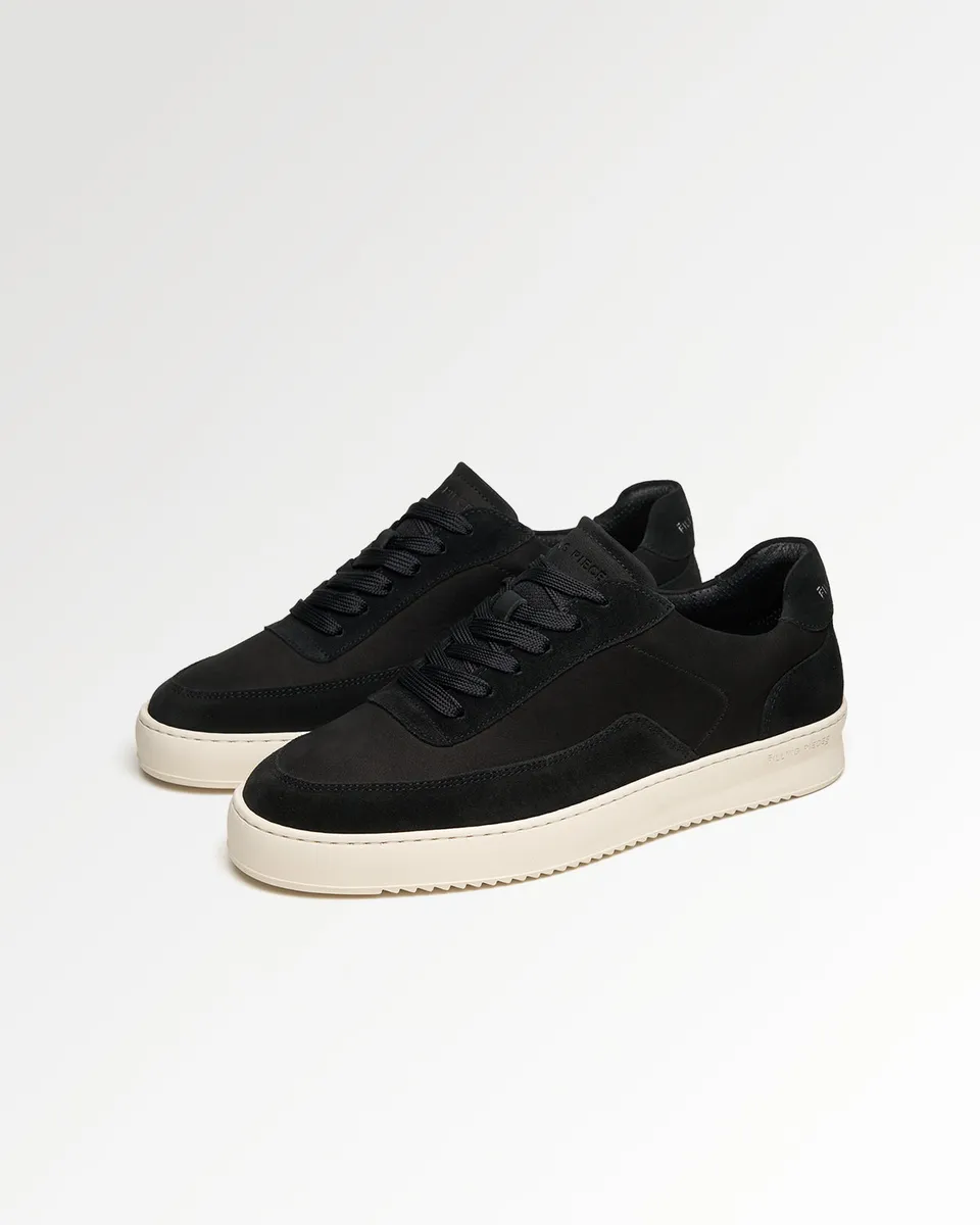 Filling Pieces Mondo sneakers Suede Grain Black cuir homme