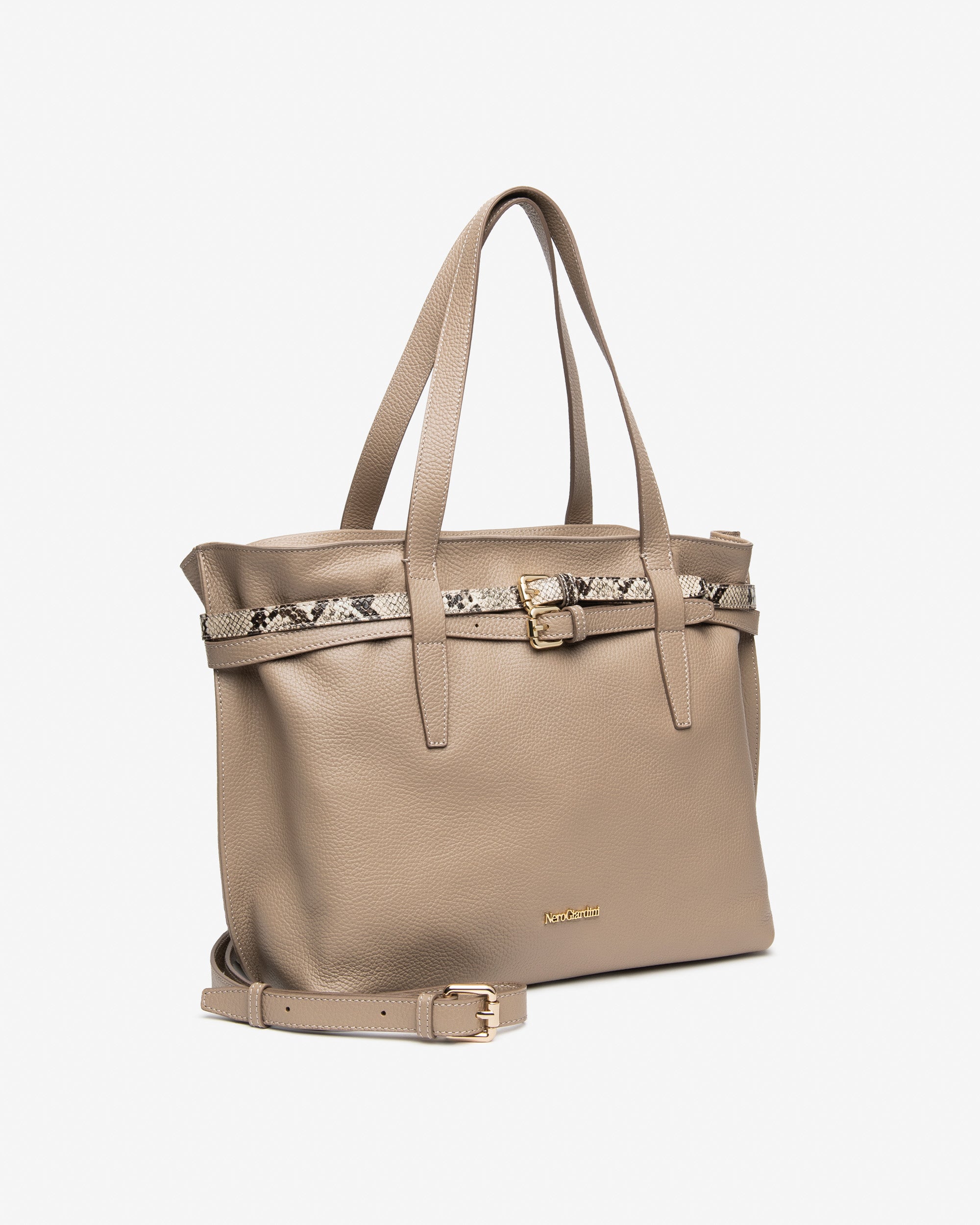 Nerogiardini Sacs Épaule Femme Cuir Boucle Dorée Taille PZ