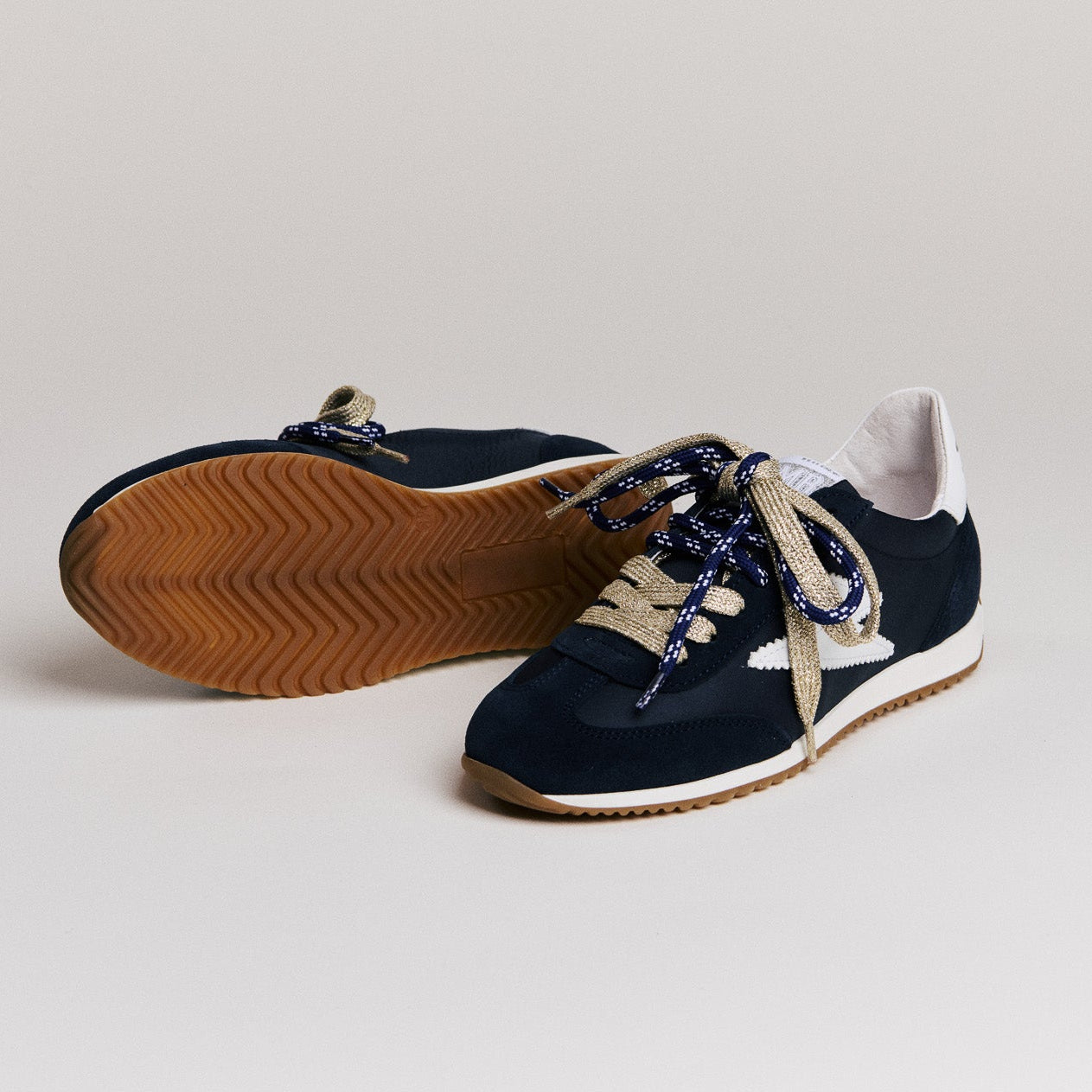 Semerdjian June D482 baskets bleu marine tissu