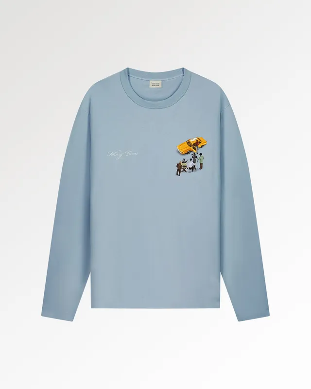 Filling Pieces Film Set T-shirt manche longue bleu céleste coton bio
