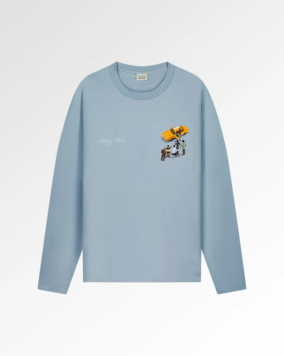 Filling Pieces Film Set T-shirt manche longue bleu céleste coton bio