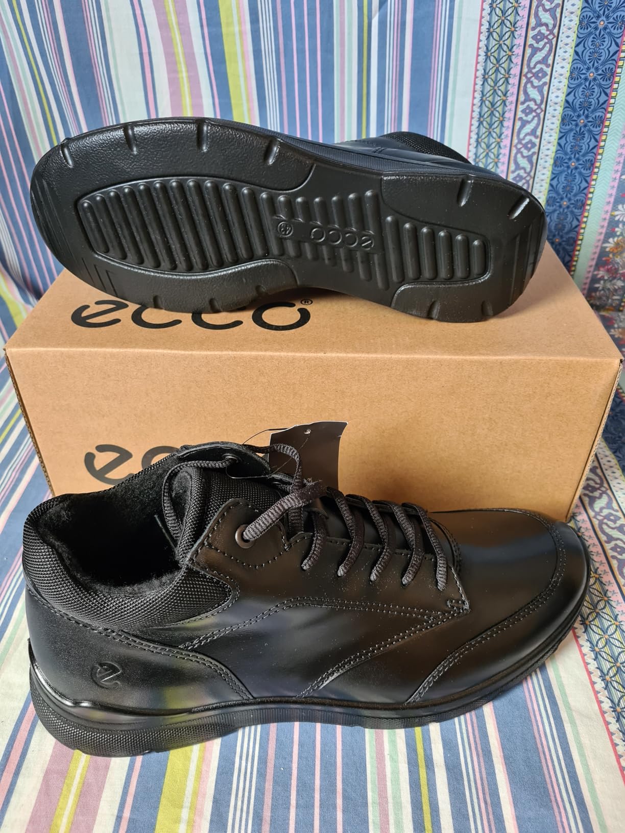 Ecco Irving Mid-Cut bottine homme cuir noir