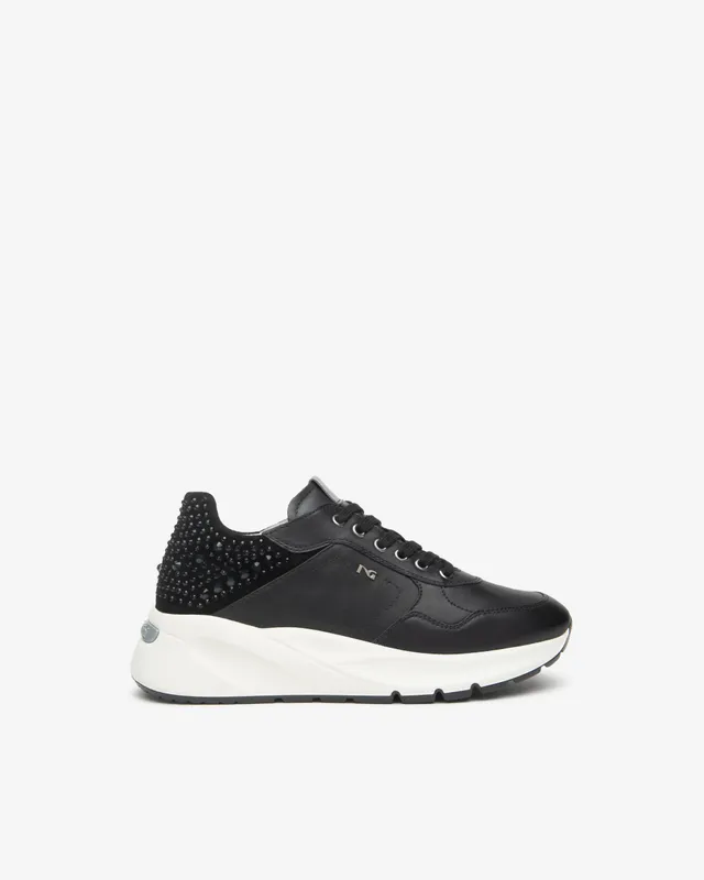 NeroGiardini Sneakers Baskets Femme Cuir Velours Confort
