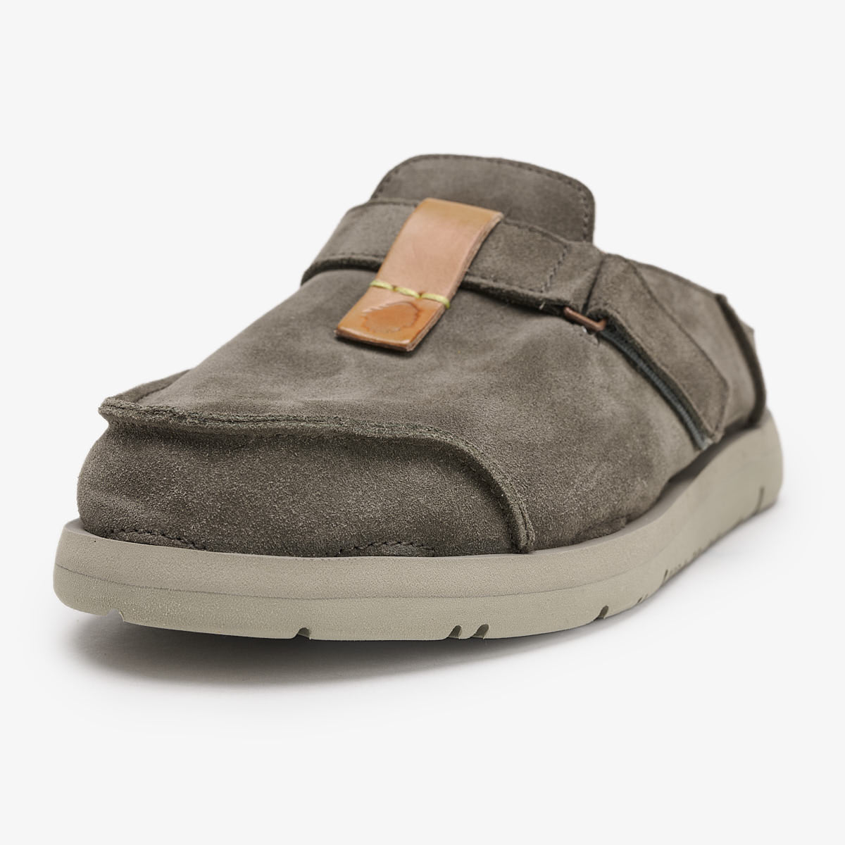 Satorisan Uwabaki Clog Suede Sabots Deep Khaki Mixte Léger
